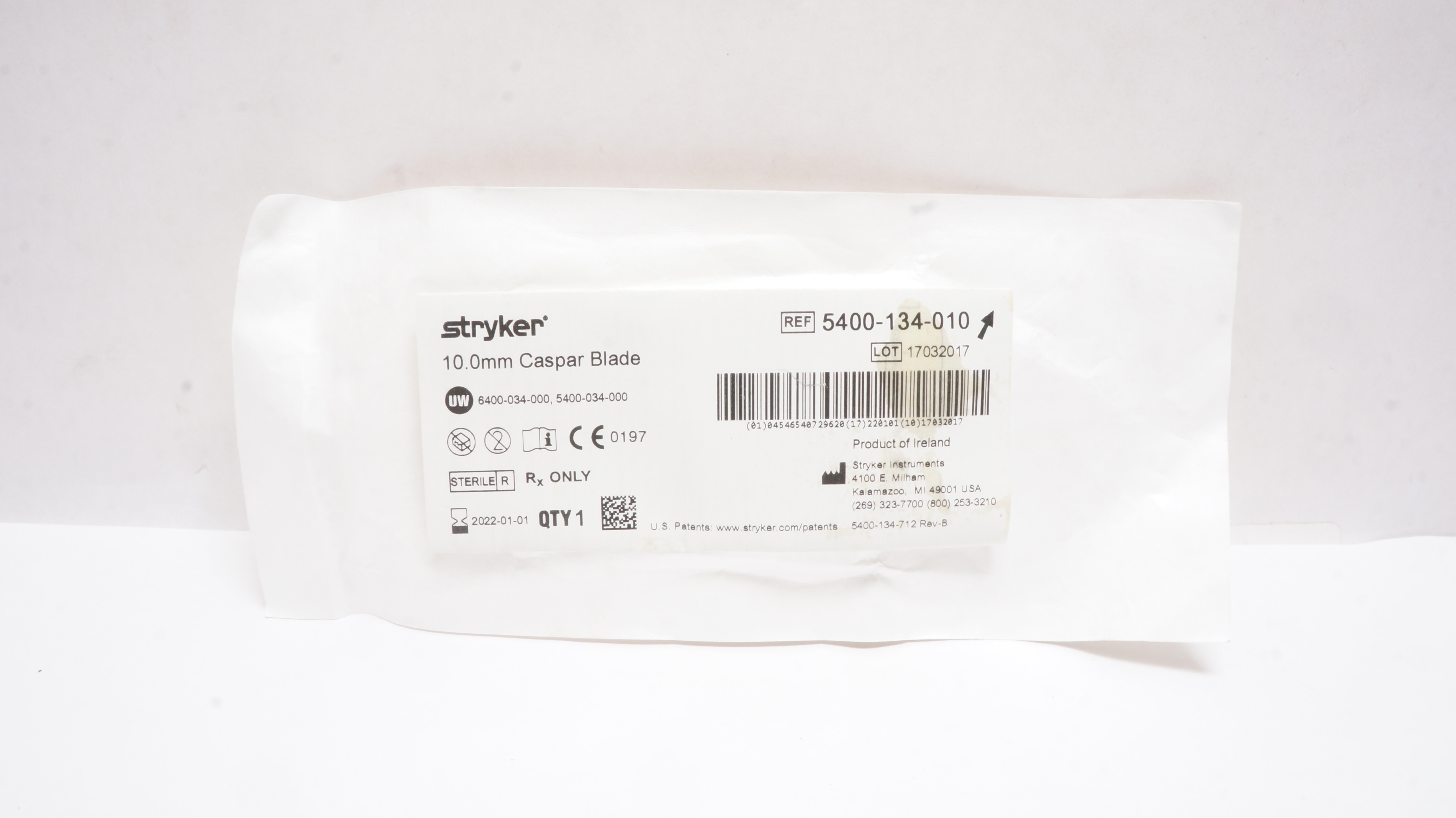 Stryker 5400-134-010 Caspar Blade 10.0mm (x)