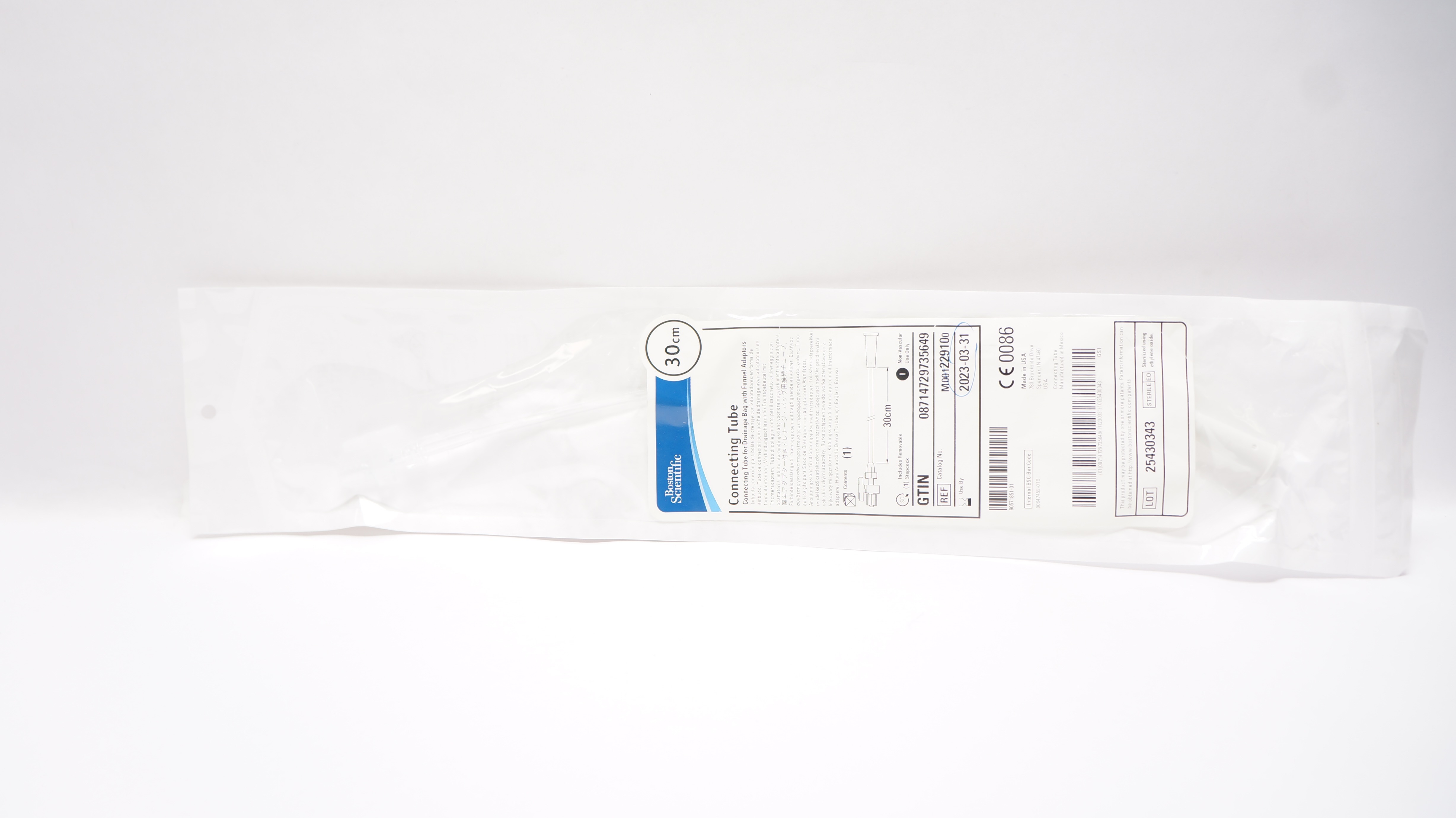 Boston Scientific M001229100 Connecting Tube for Drainage Bag 30cm (x)