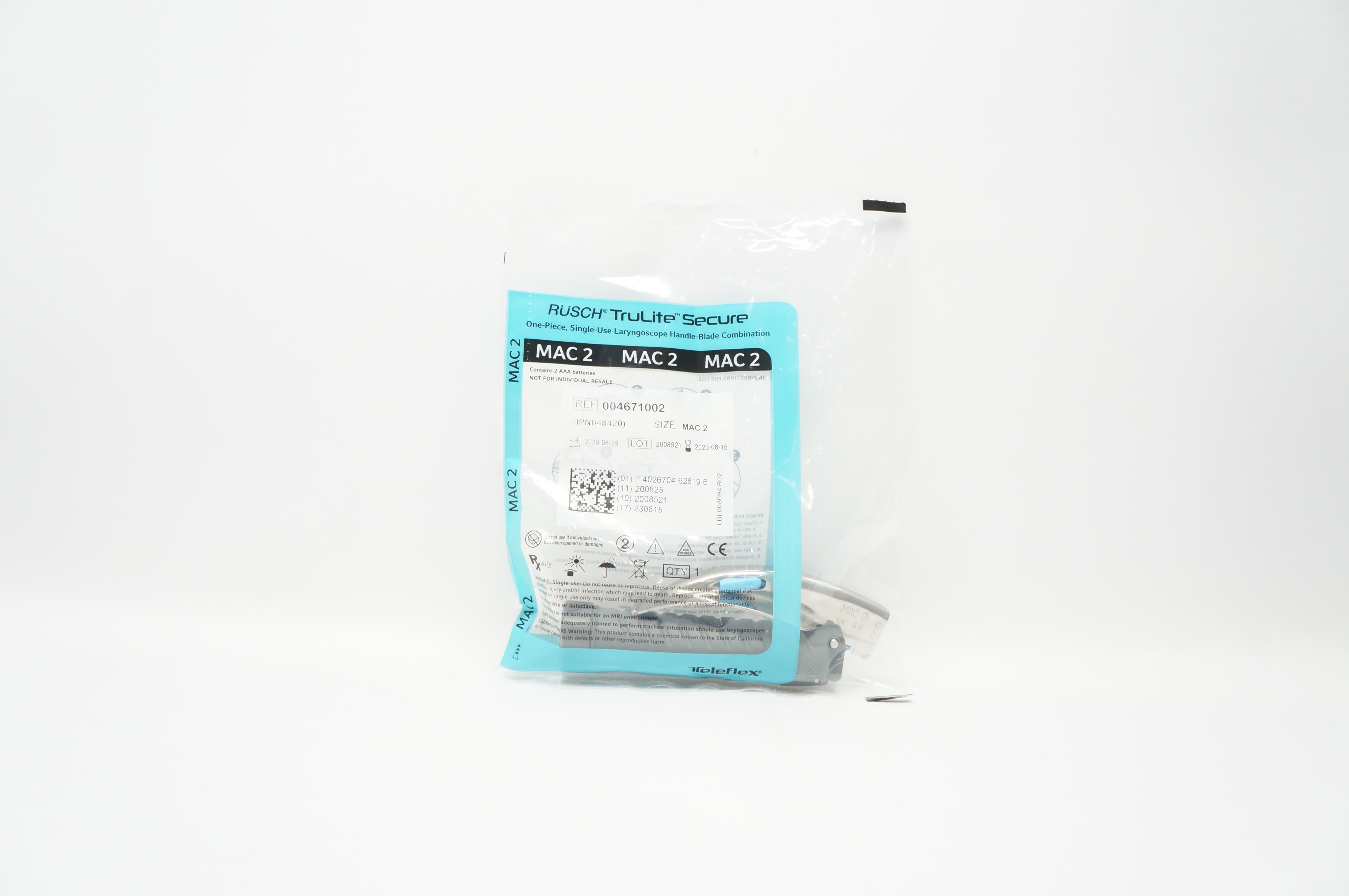 Teleflex 004671002 Rusch TruLite Secure Laryngoscope Handle-Bande Mac 2