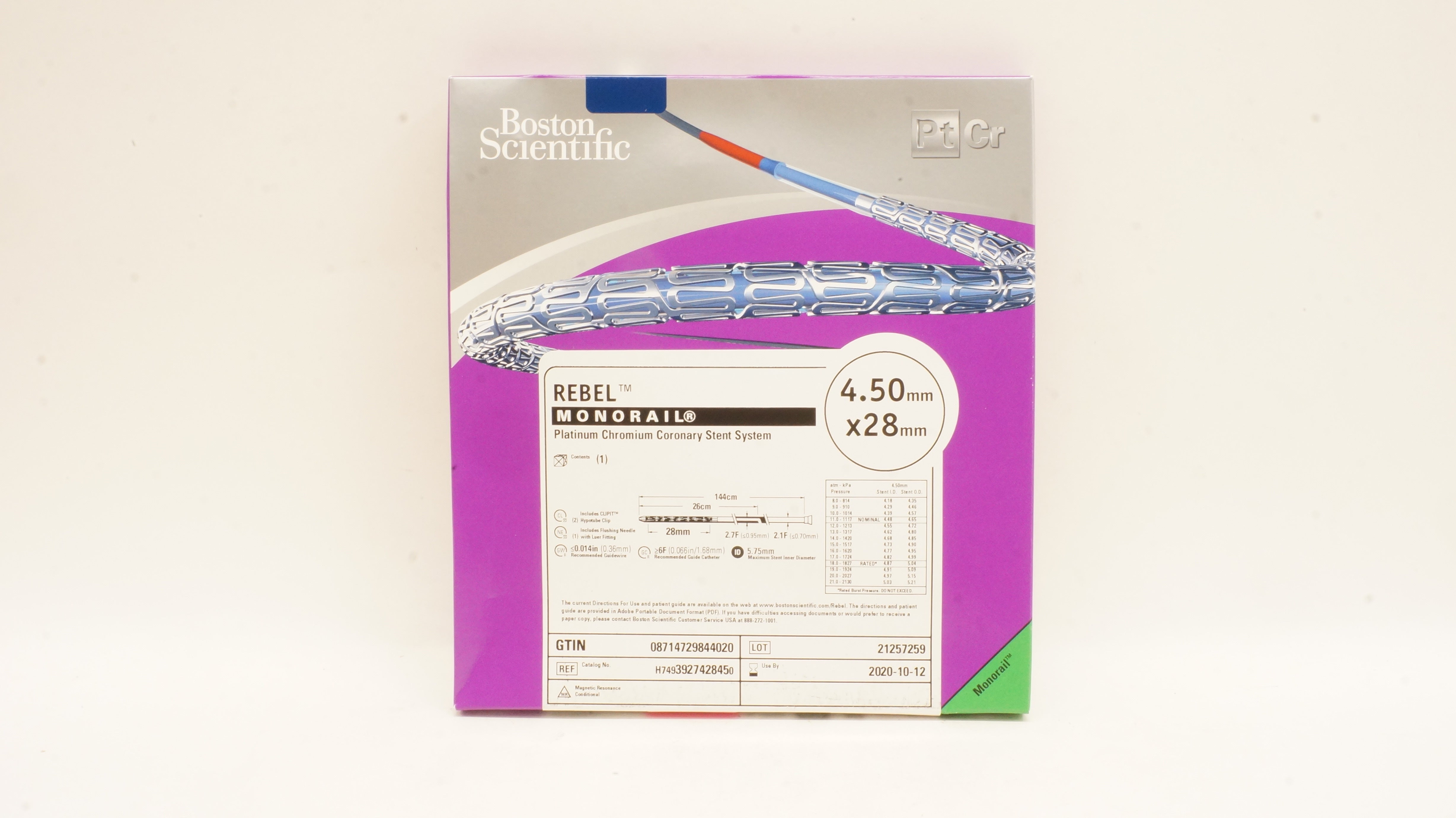 Boston Scientific 392742845 Platinum Chromium Coronary Stent System 4.50x28mm(x)