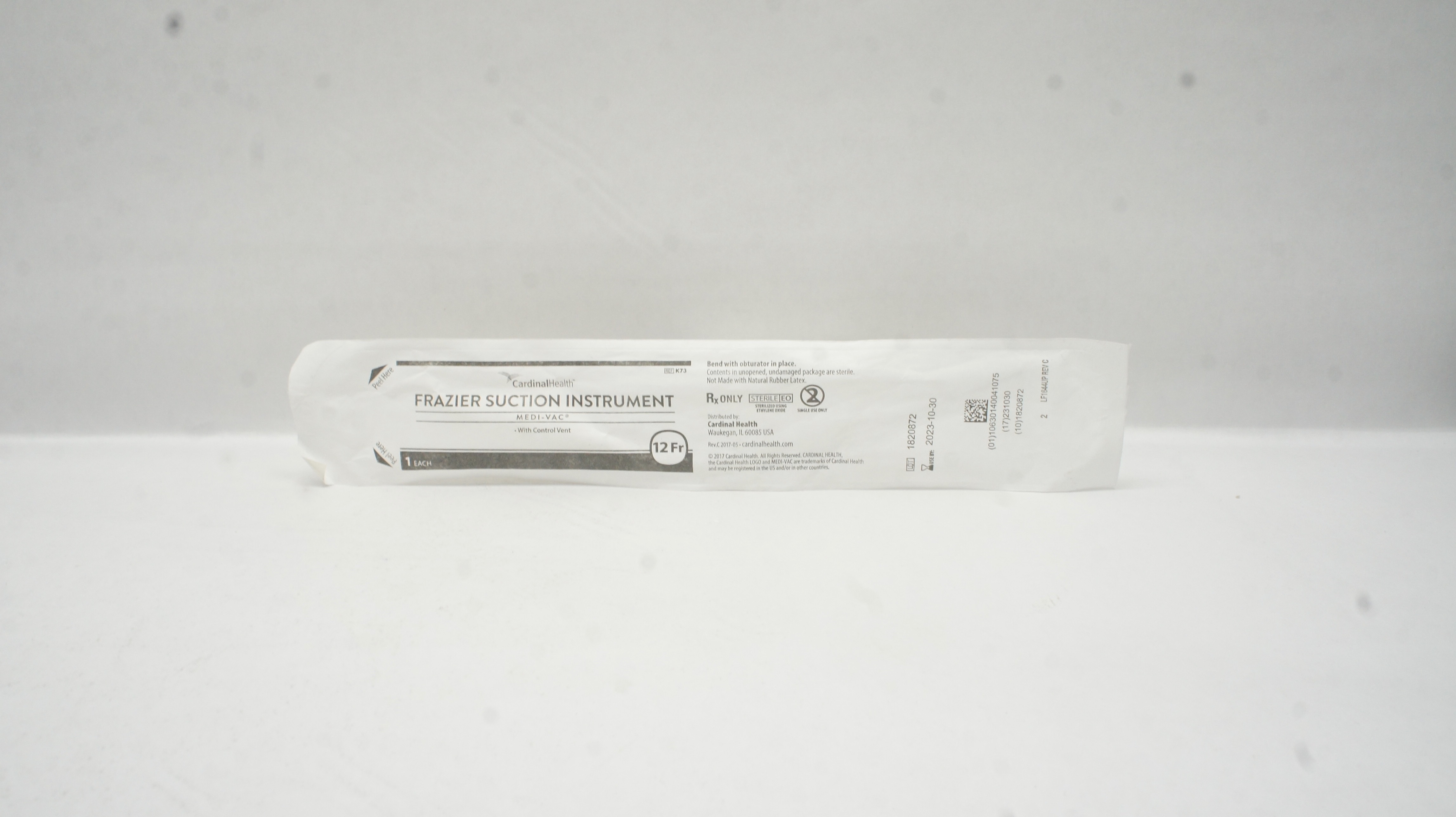 Cardinal Health K73 Medi-Vac Frazier Suction Instrument 12Fr (x)