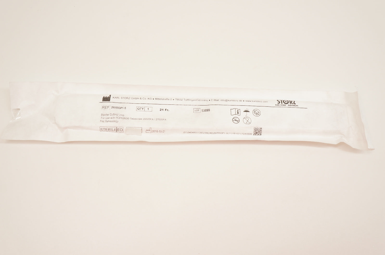 Karl Storz 26055GP1-S Bipolar Cutting Loop 21Fr.