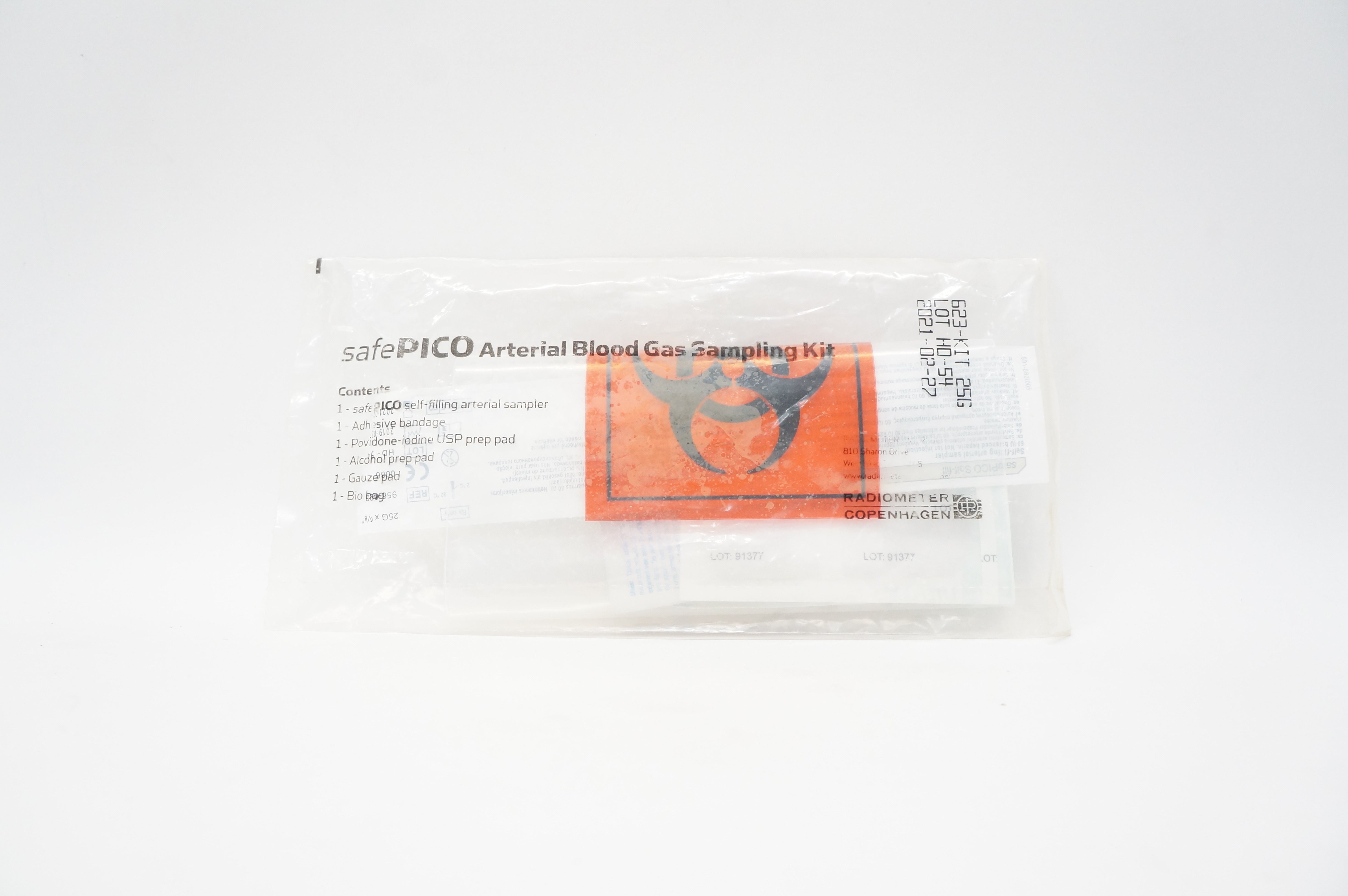 Radiometer 623KIT25G Safe Pico Arterial Blood Gas Sampling Kit (x)