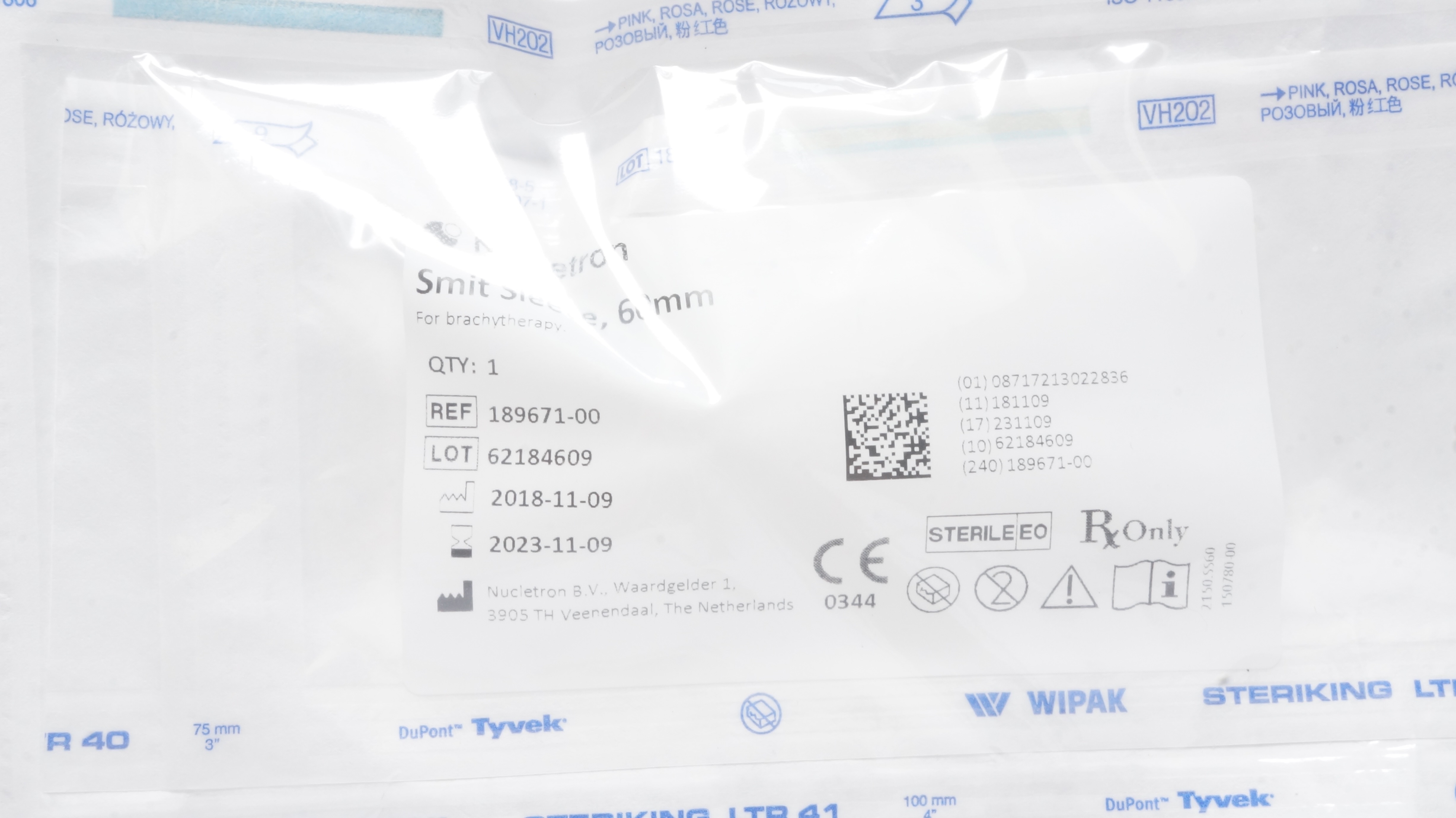 Nucletron 189671-00 Smit Sleeve, 60mm (x)