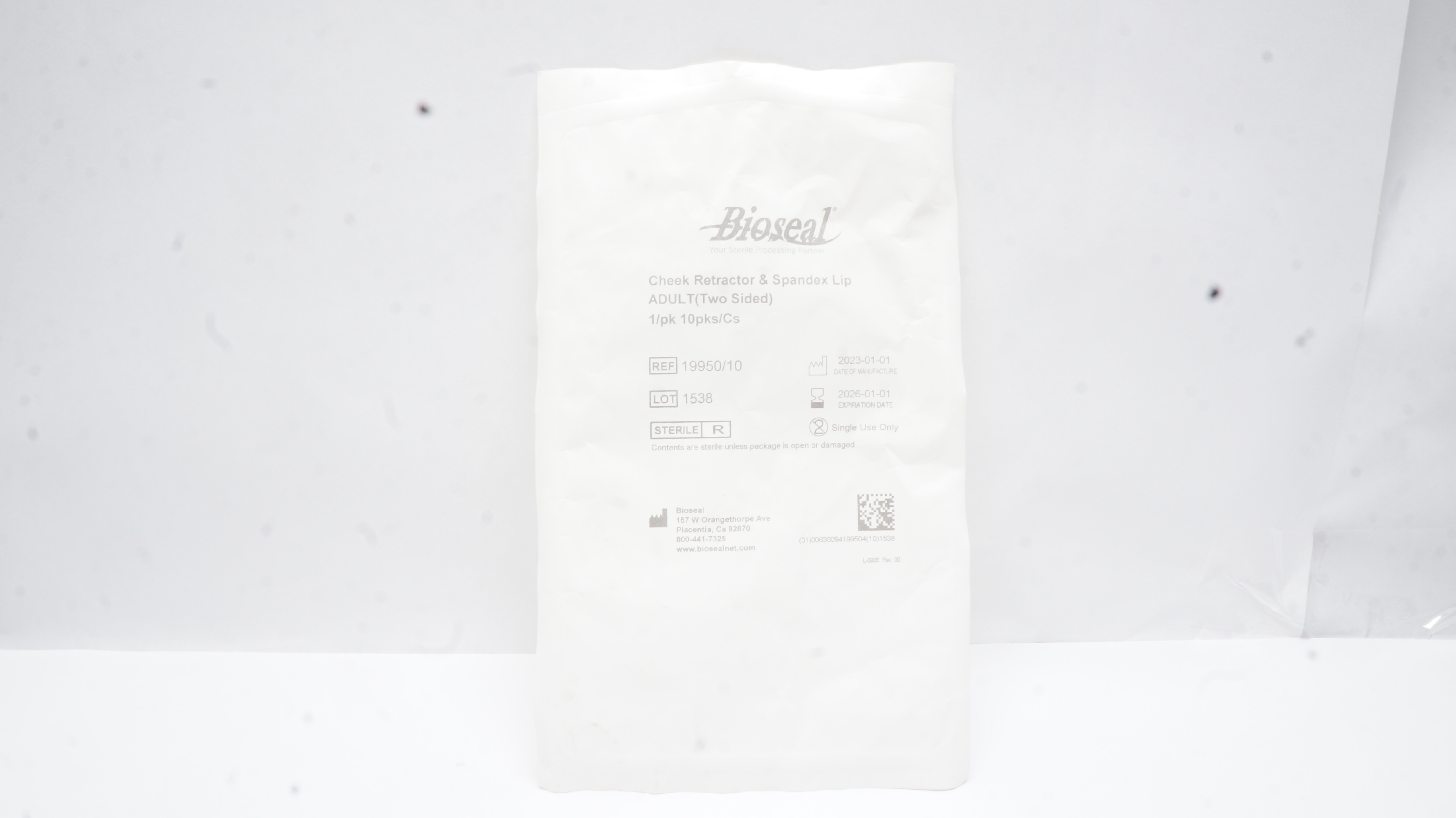 Bioseal 19950/10 Cheek Retractor & Spandex Lip Adult (Two Sided)