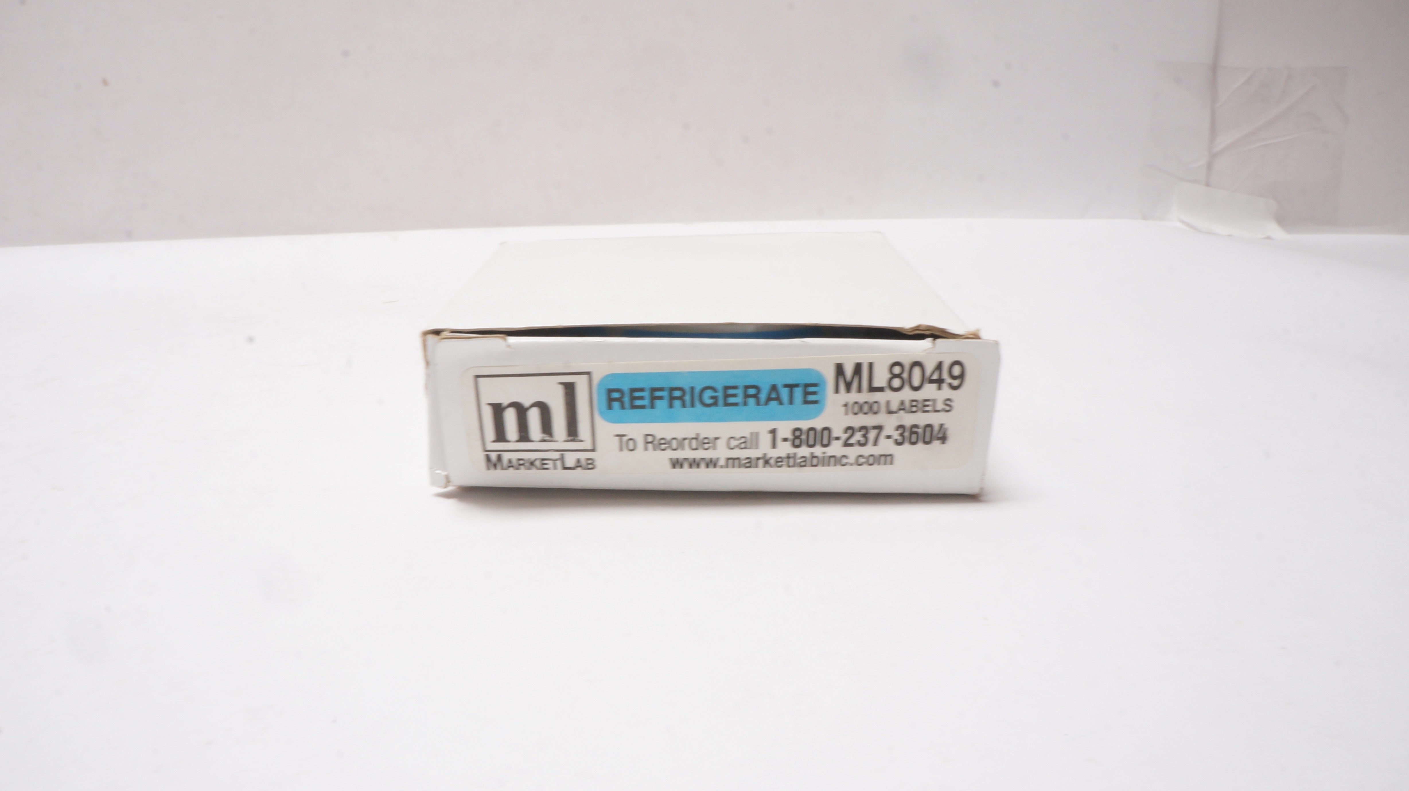 MarketLab ML8049 Reagent Labels Refrigerate, Blue Box of 1000