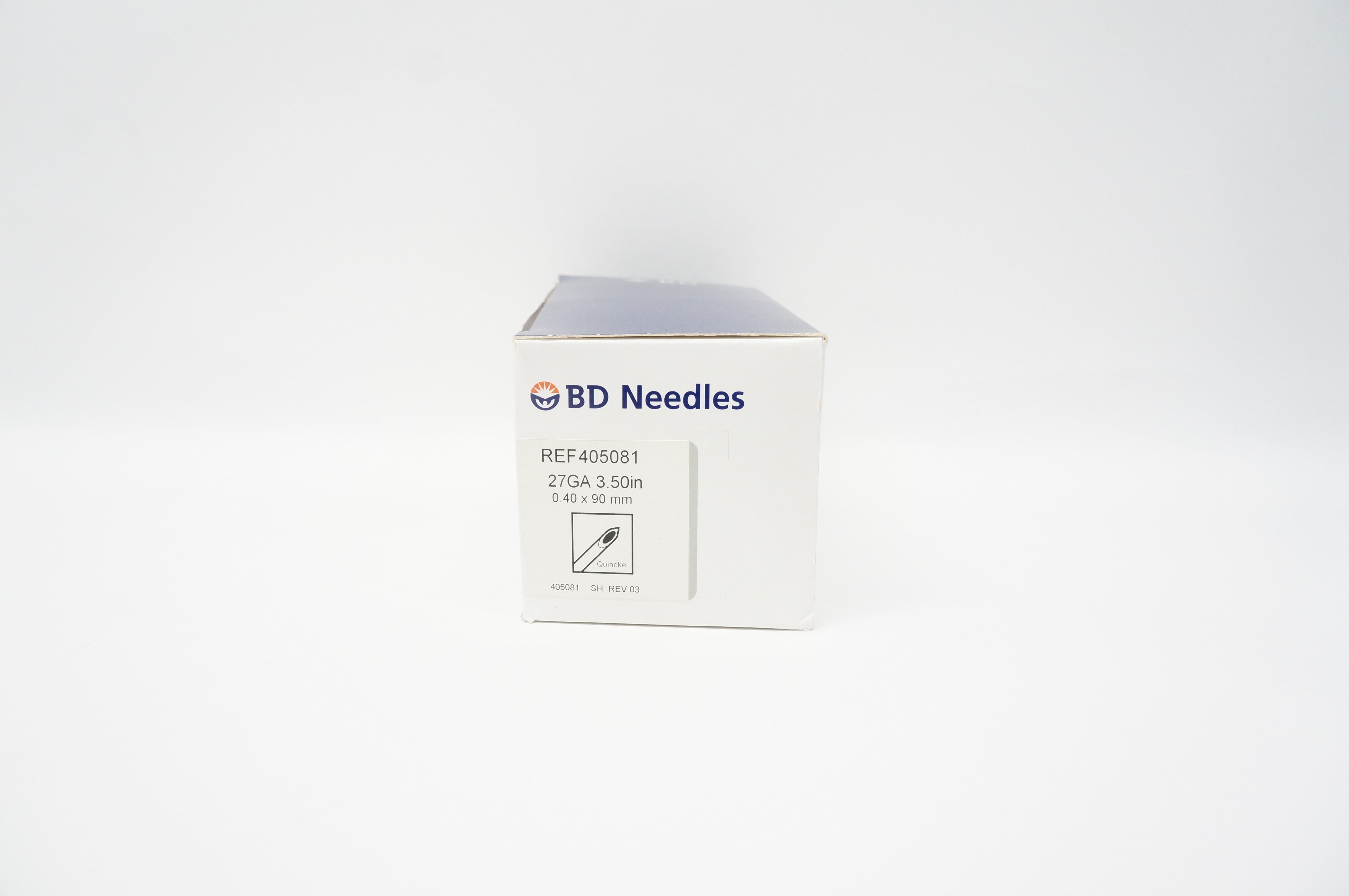 BD 405081 Spinal Needle Quincke Type Point 27G x 3-1/2inch (x) - Box of 25