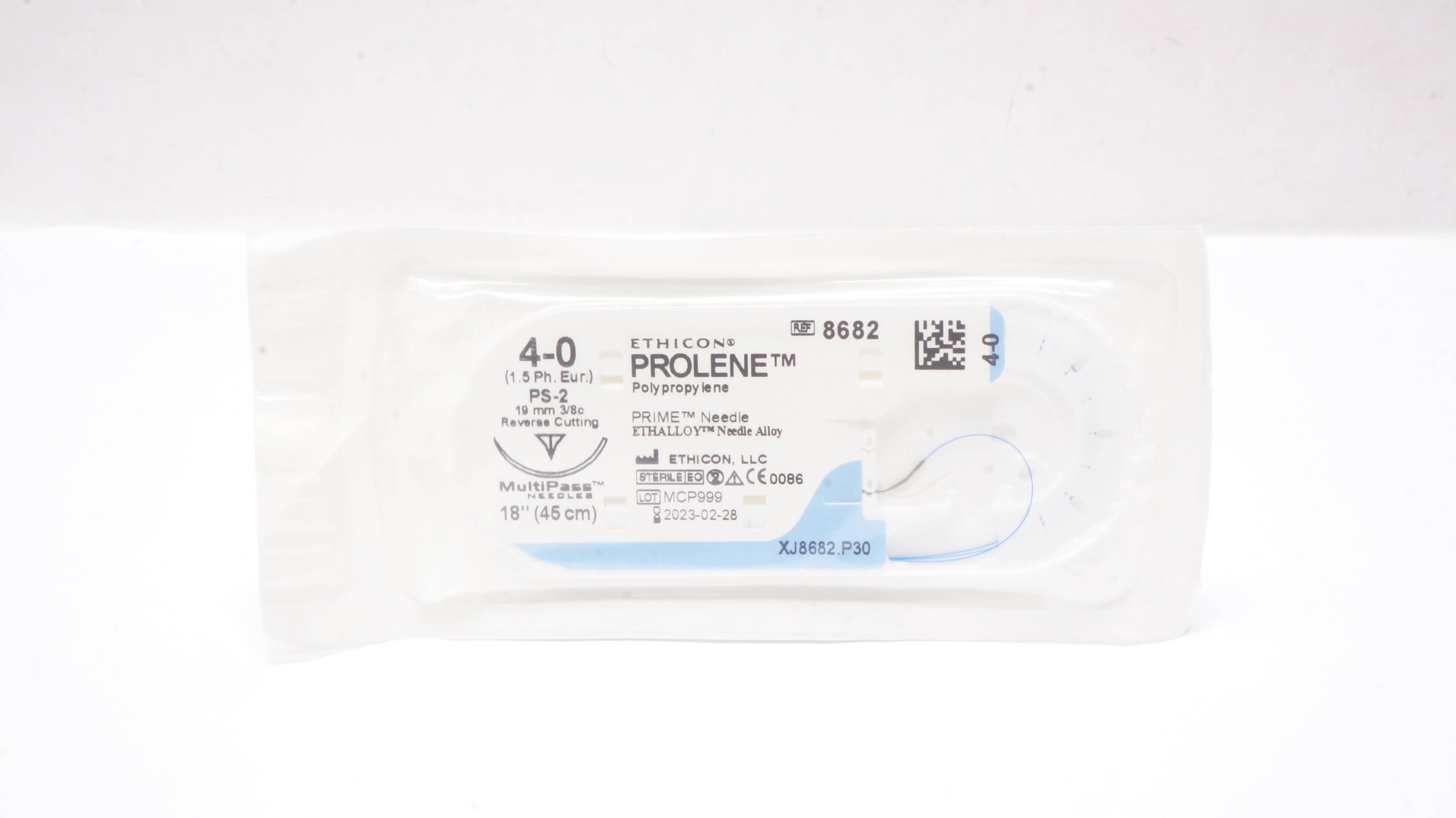 Ethicon 8682 4-0 Prolene Polypropylene Stre Mono Blu PS-2 18inch (x)