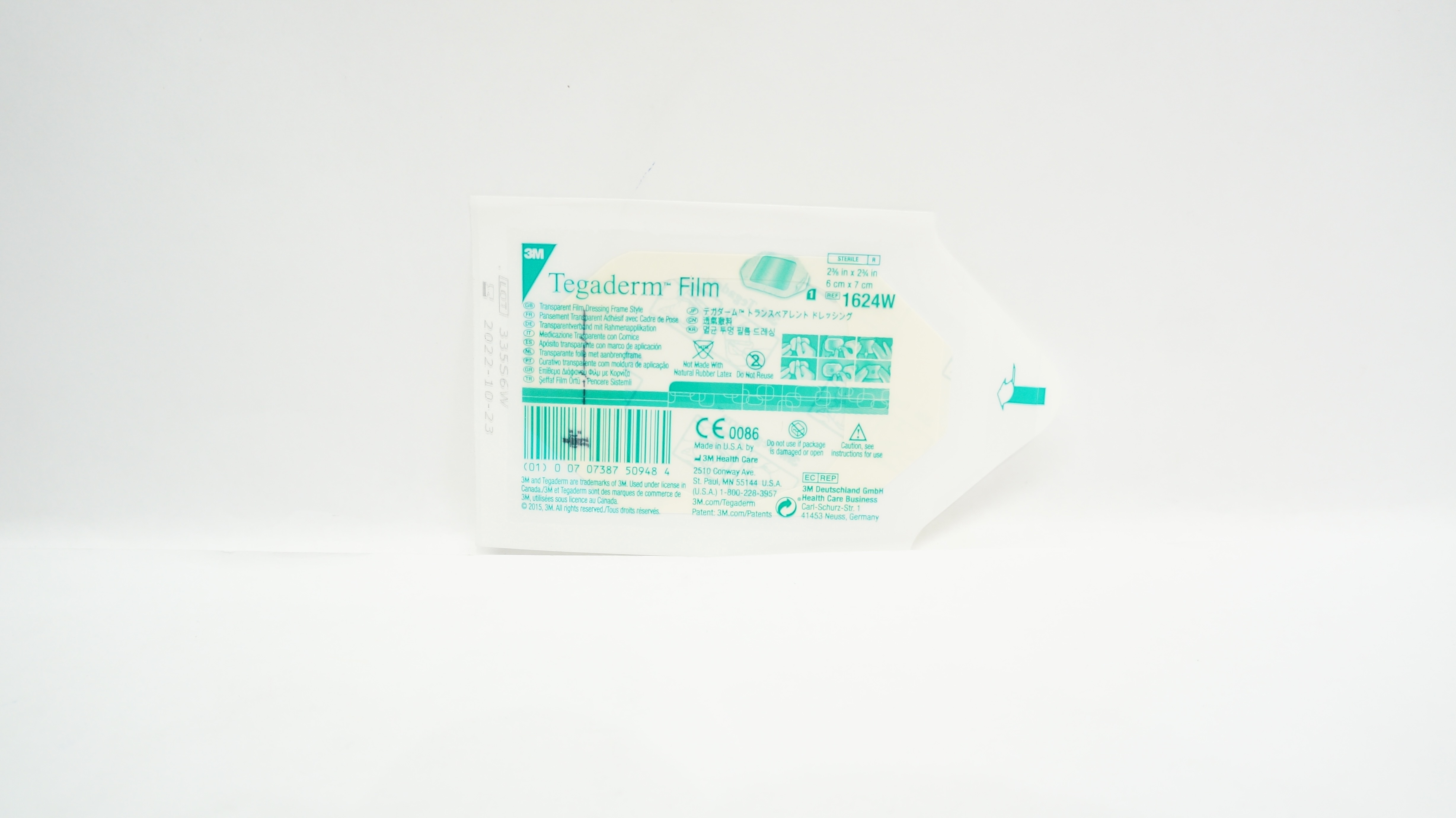 3M 1624W Tegaderm Transparent Film Dressing Frame 2-3/8x2-3/4inch (x)