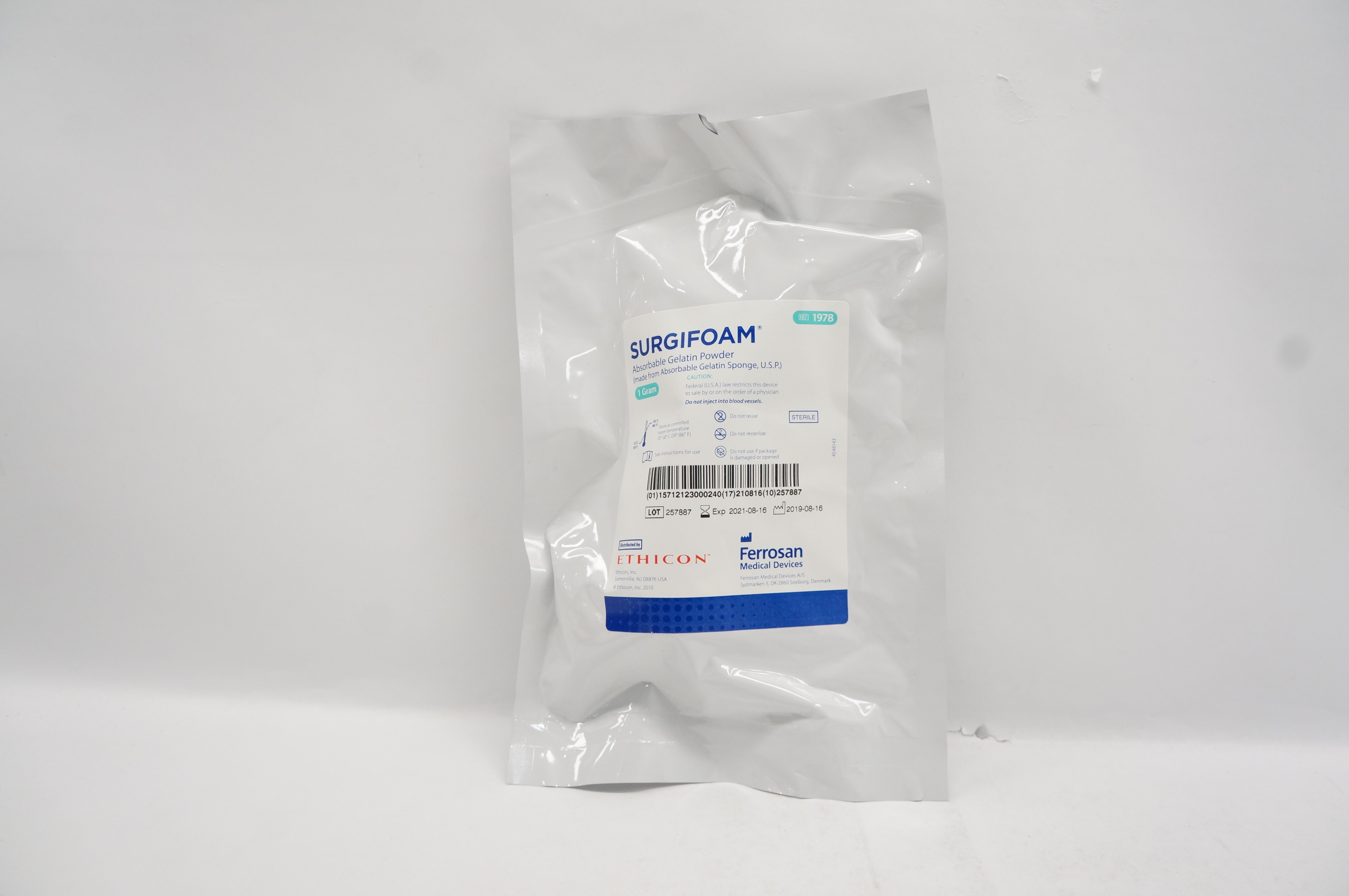 Ethicon 1978 Ferrosan Surgifoam Absorbable Gelatin Powder 1 Gram (x)