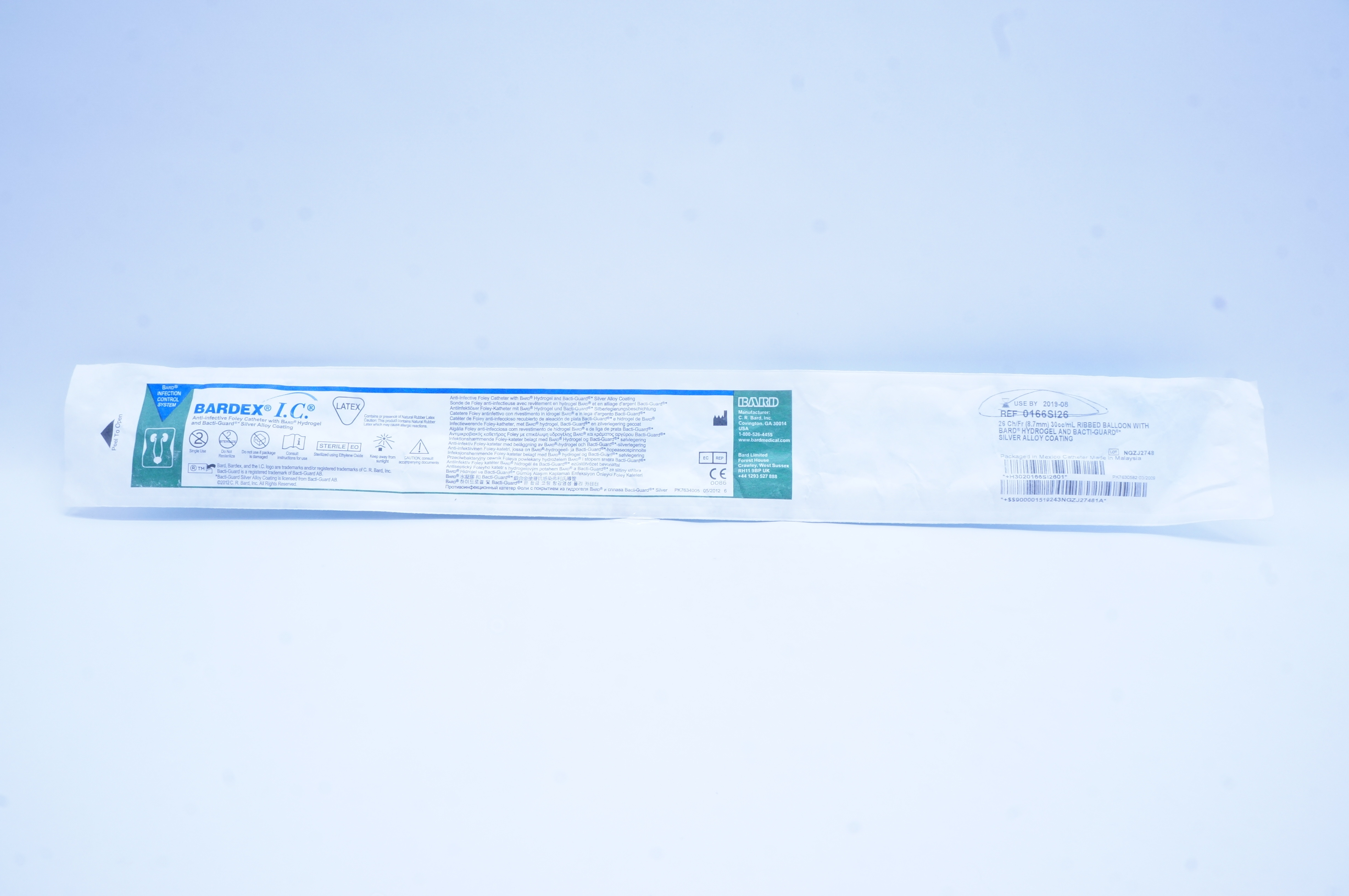 Bard 0166SI26 Bardex I.C. Anti-Infective Foley Cath. 26Ch/Fr x 30cc/mL (x)