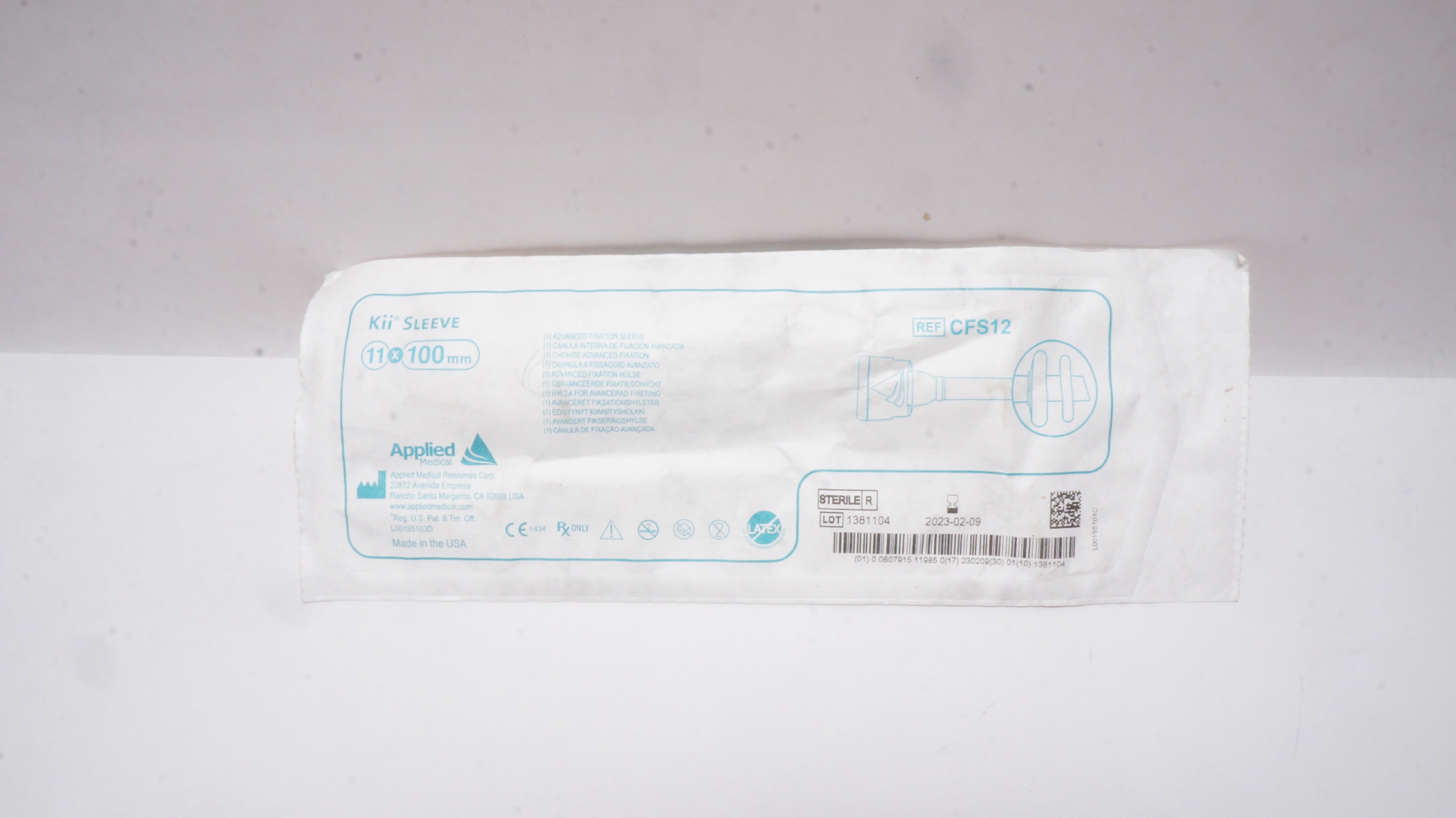 Applied Medical CFS12 Kii Sleeve Advanced Fixation Sleeve 11 x 100mm (x)