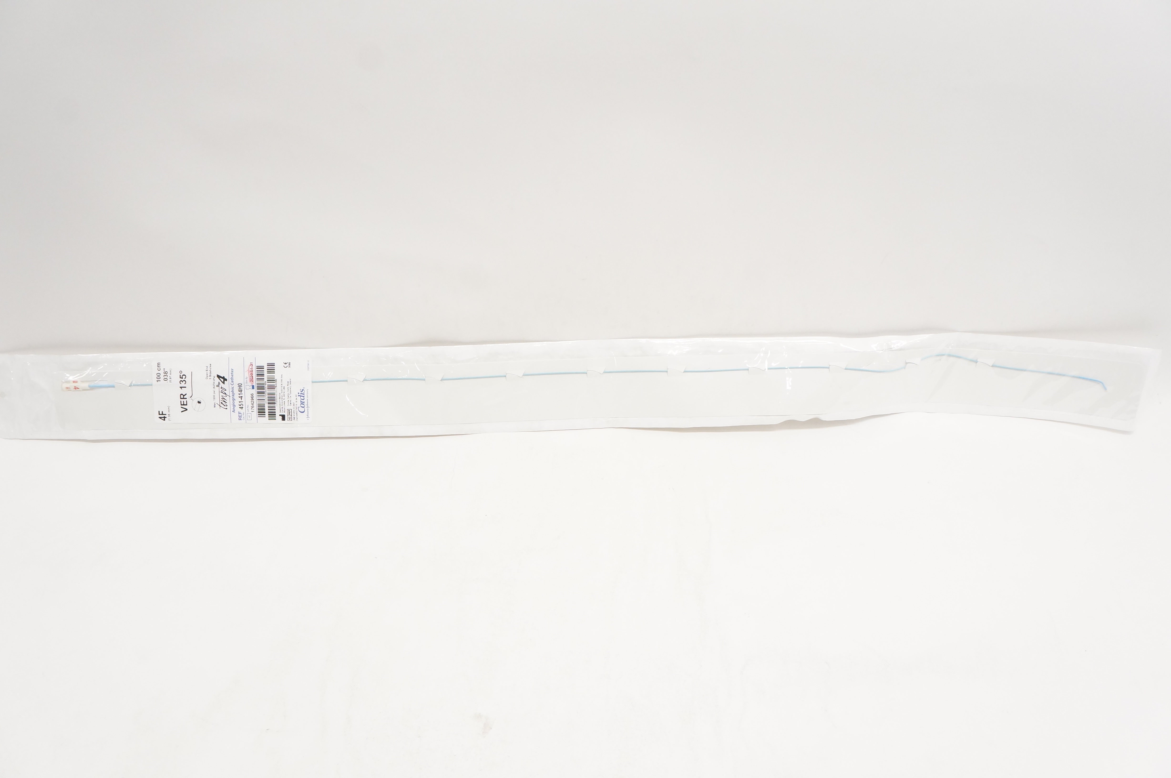 Cordis 451414H0 VER 135 Degree Angiograpic Catheter 4F x 100cm x 0
