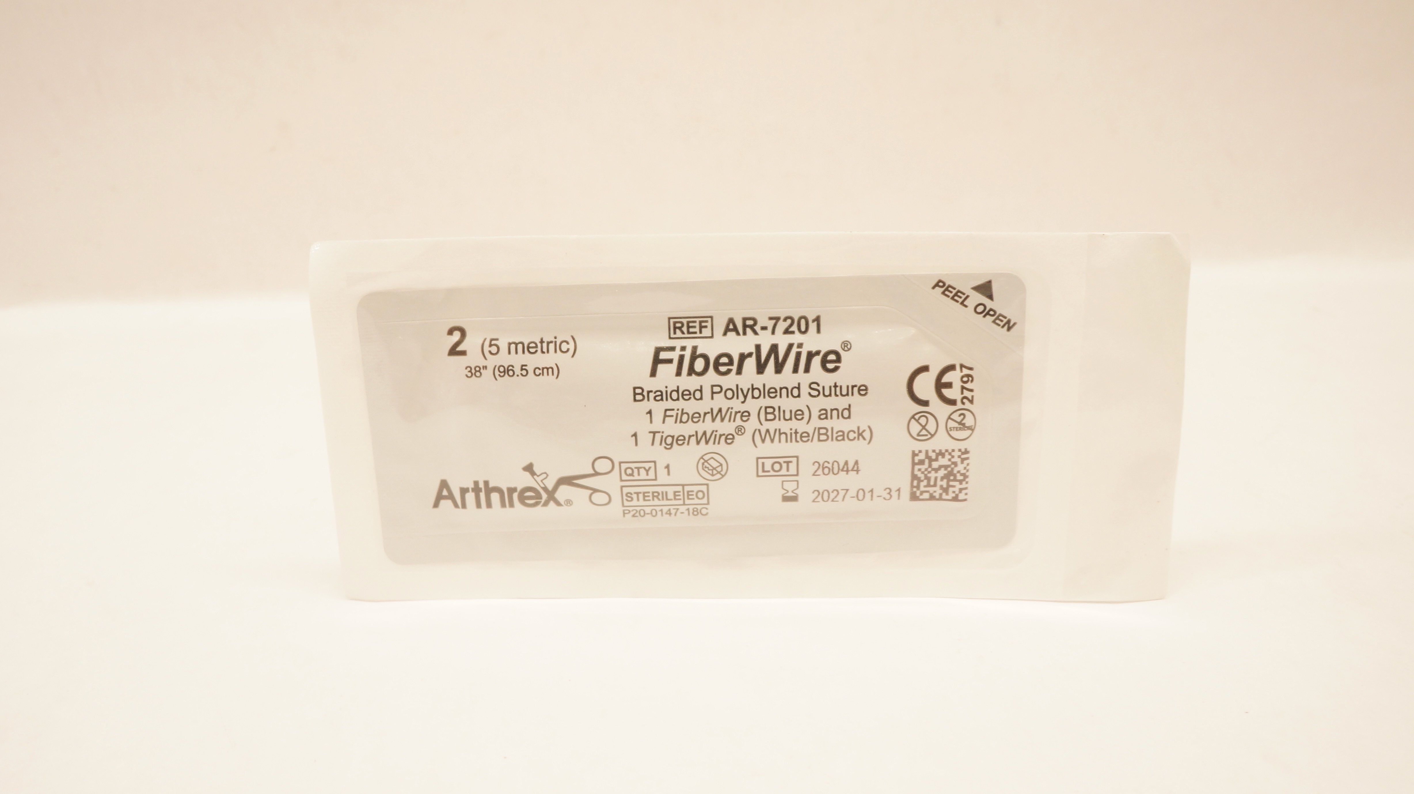 Arthrex AR-7201 2 FiberWire Braided Polyblend Stre 38inch