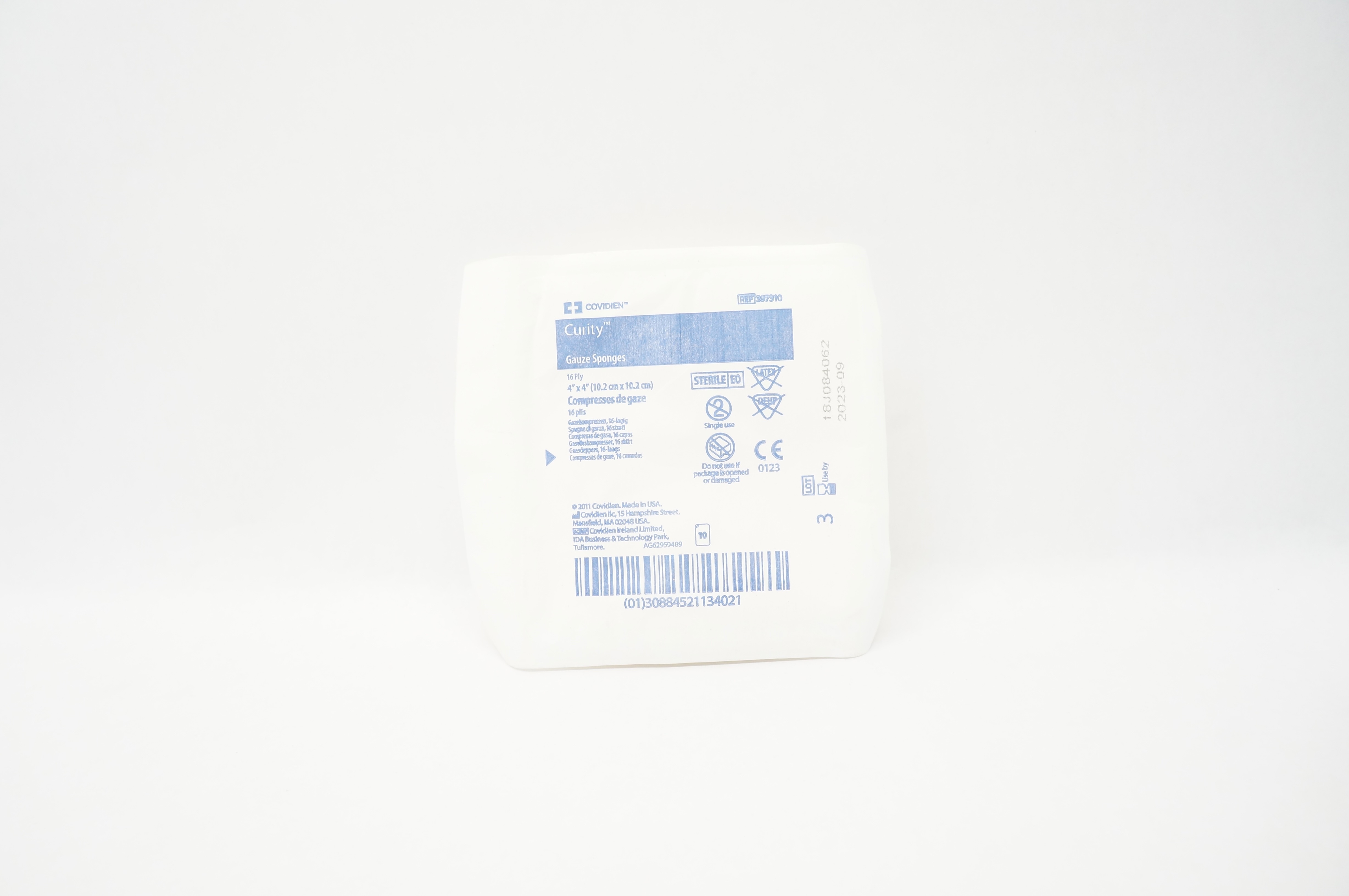 Covidien 397310 Curity Gauze Sponges 16Ply 4 x 4inch - Pack of 10