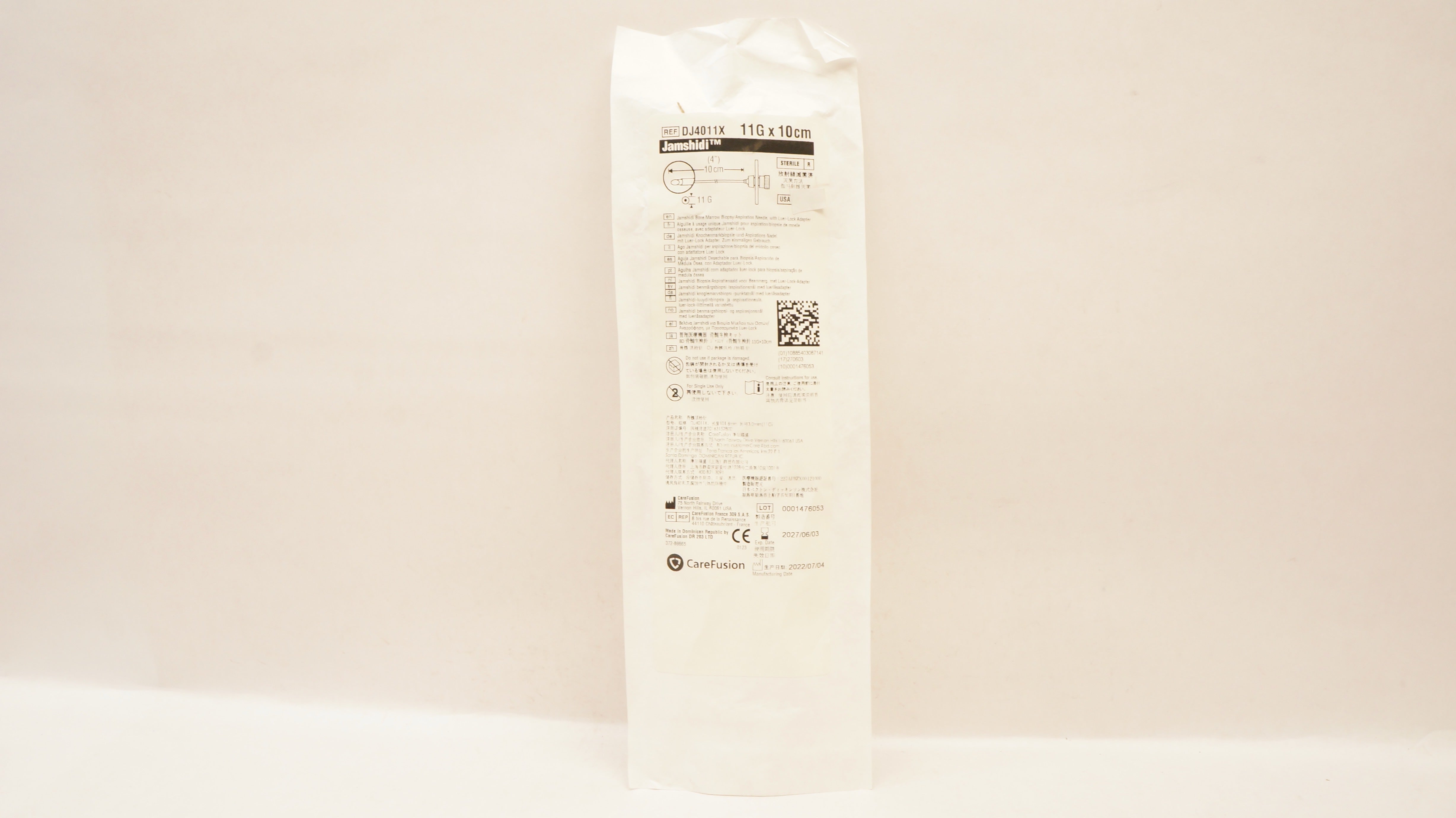 CareFusion DJ4011X Jamshidi Bone Marrow Biopsy/Aspiration Ndle. 11G x 10cm