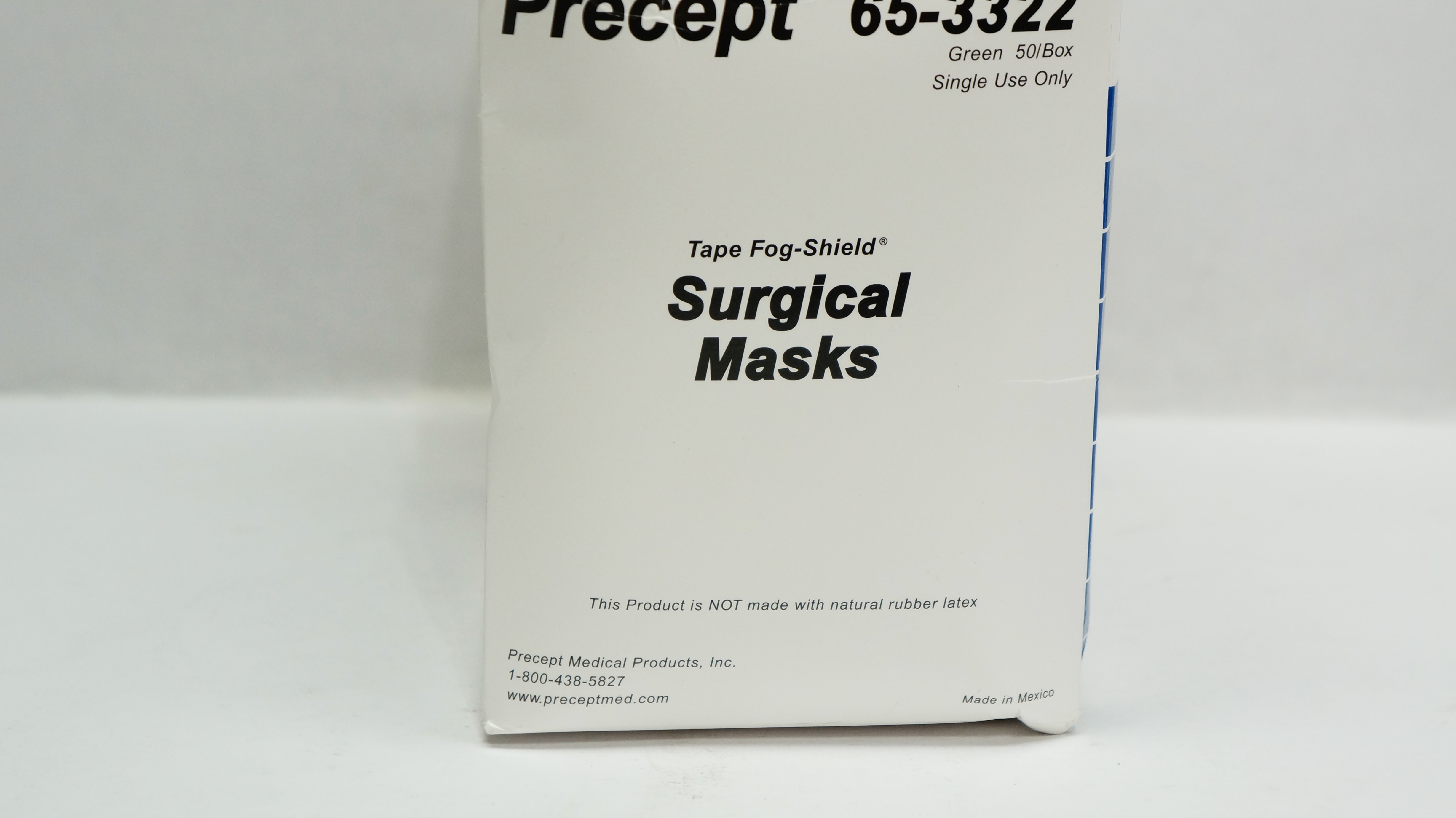 Precept Medical 65-3322 Tape Fog-Shield Surgical Masks, Green