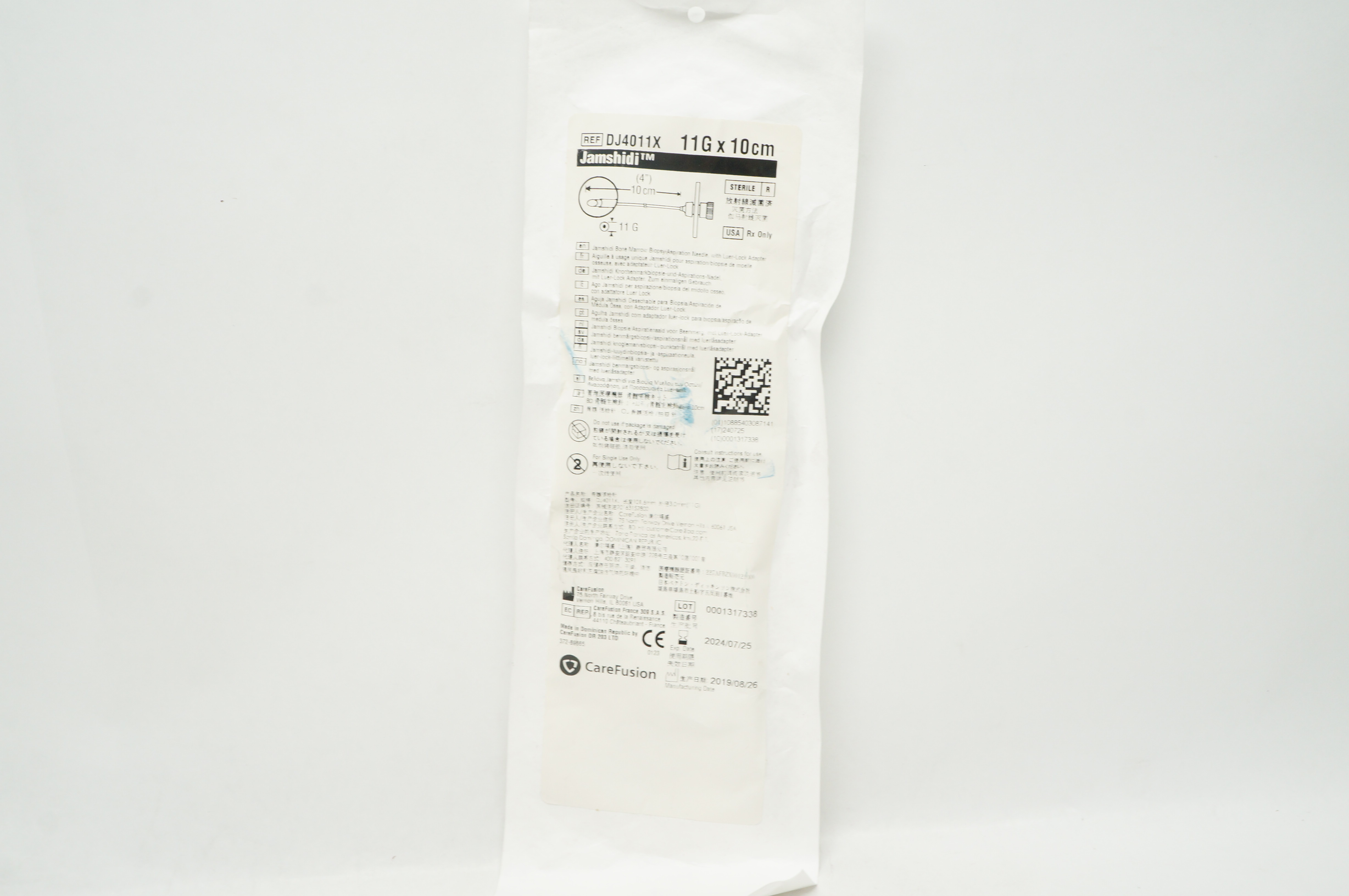 CareFusion DJ4011X Jamshidi Bone Marrow Biopsy/Aspiration Ndle. 11G x 10 cm