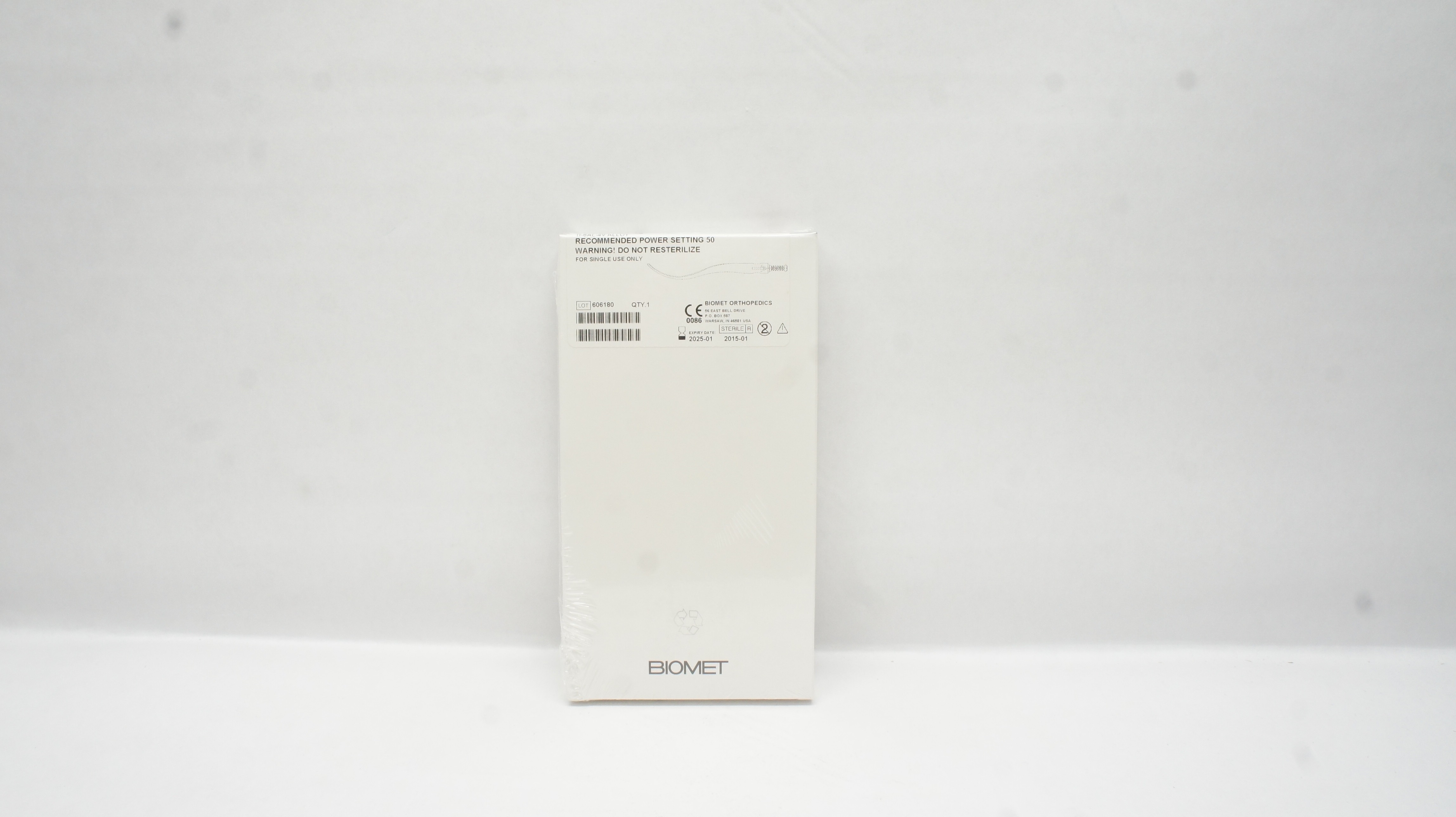 Biomet Orthopedics 423856 Ultra-Drive Tool 56mm x 85° Acetabular Gouge