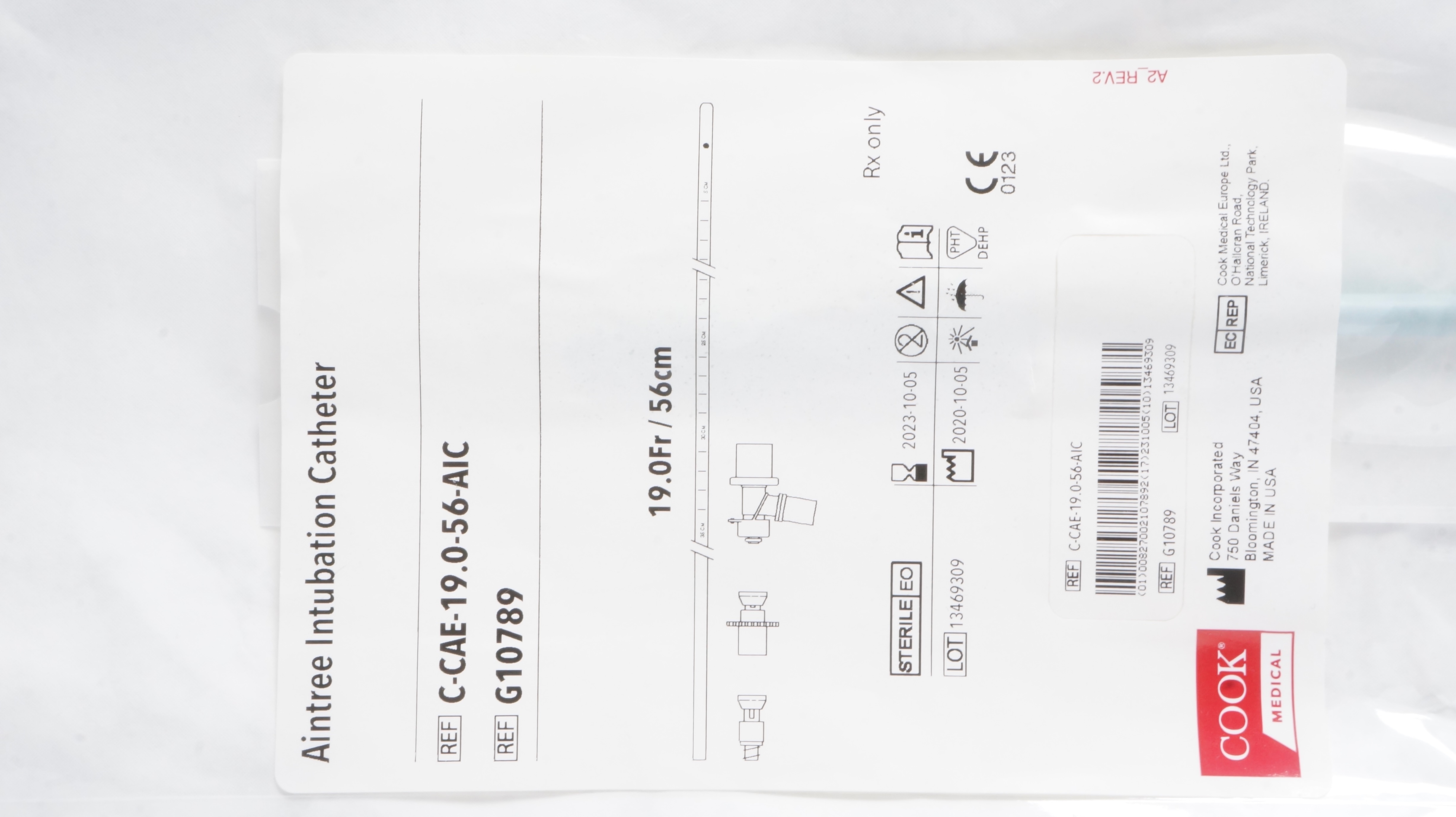 Cook Medical G10789 Aintree Intubation Cath. 19.0Fr x 56cm (x)
