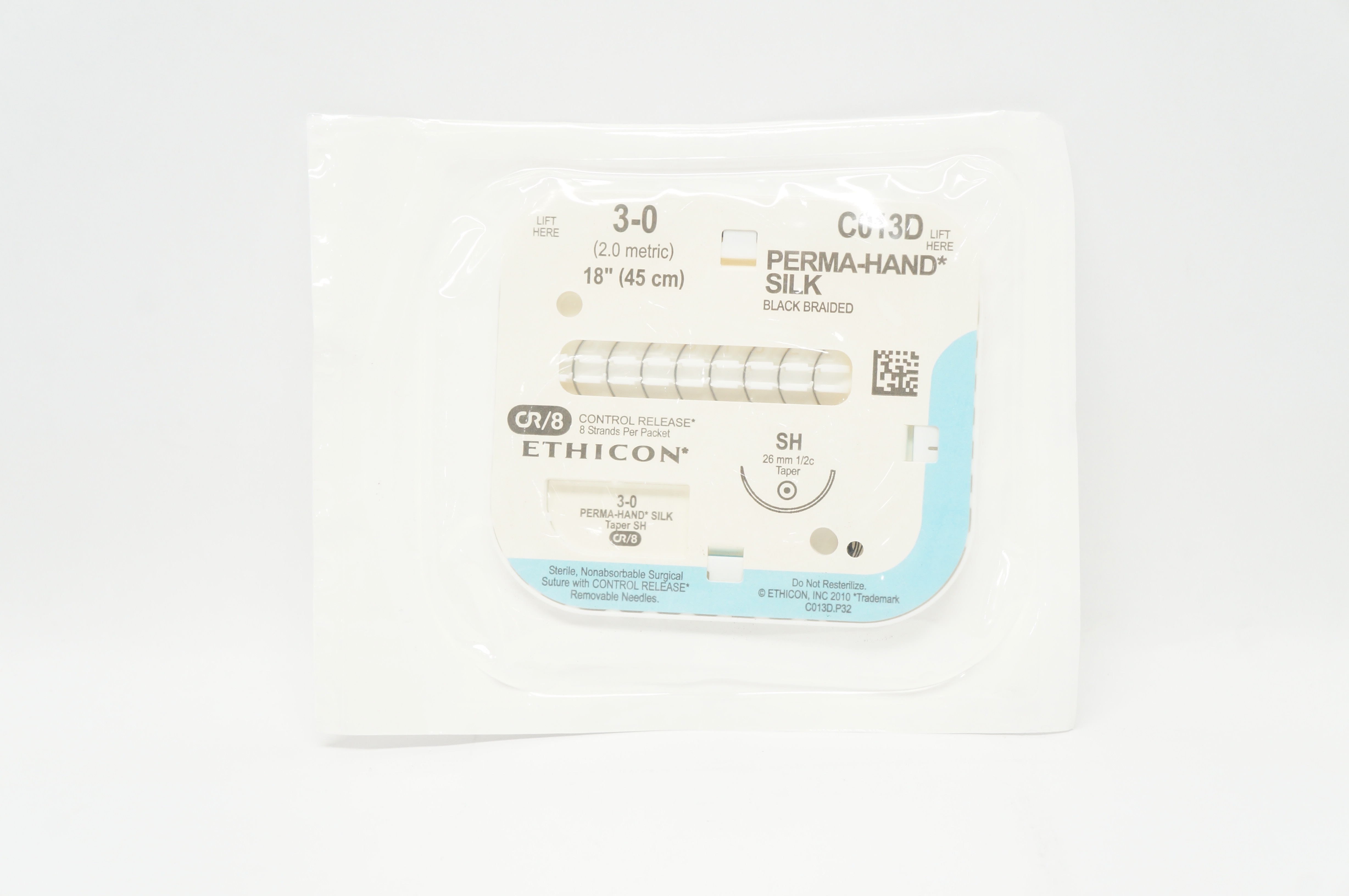 Ethicon C013D 3-0 PERMA-HAND SILK SH 26mm 1/2c Taper, 18inch (x)