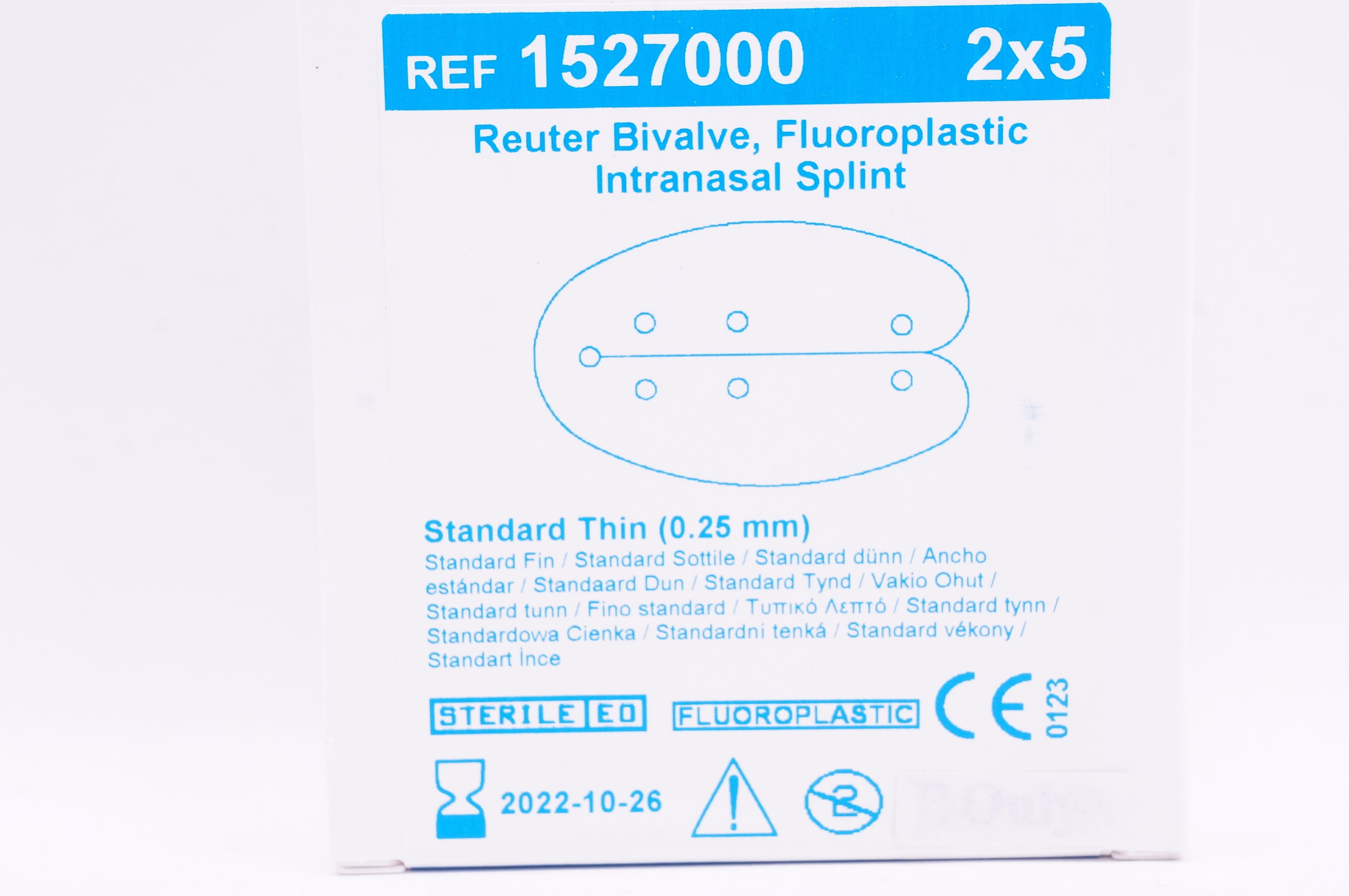 Medtronic 1527000 Reuter Bivalve Fluoroplastic Intranasal Splint