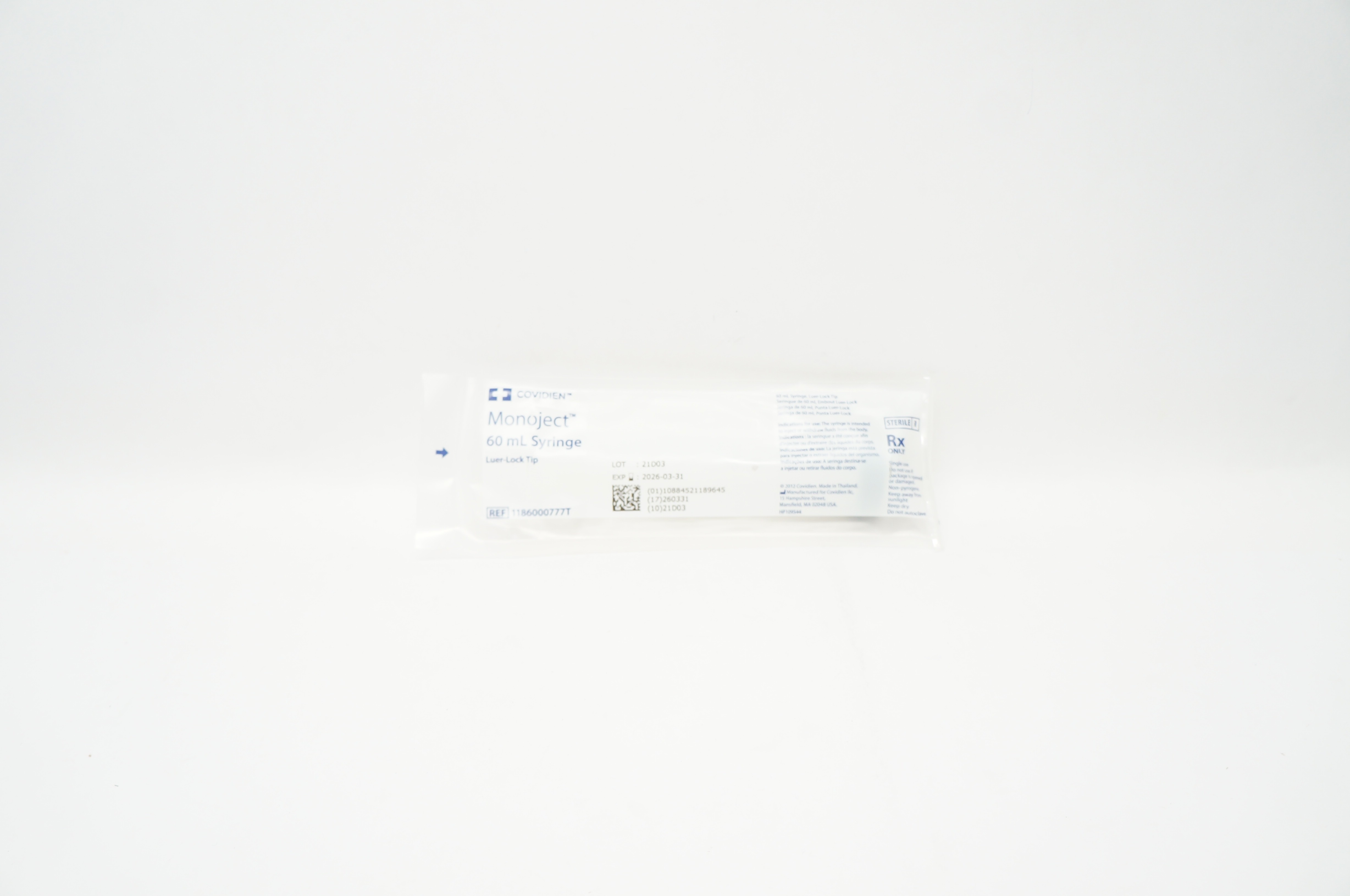 Covidien 1186000777T Monoject 60ml Syringe Luer-Lock Tip