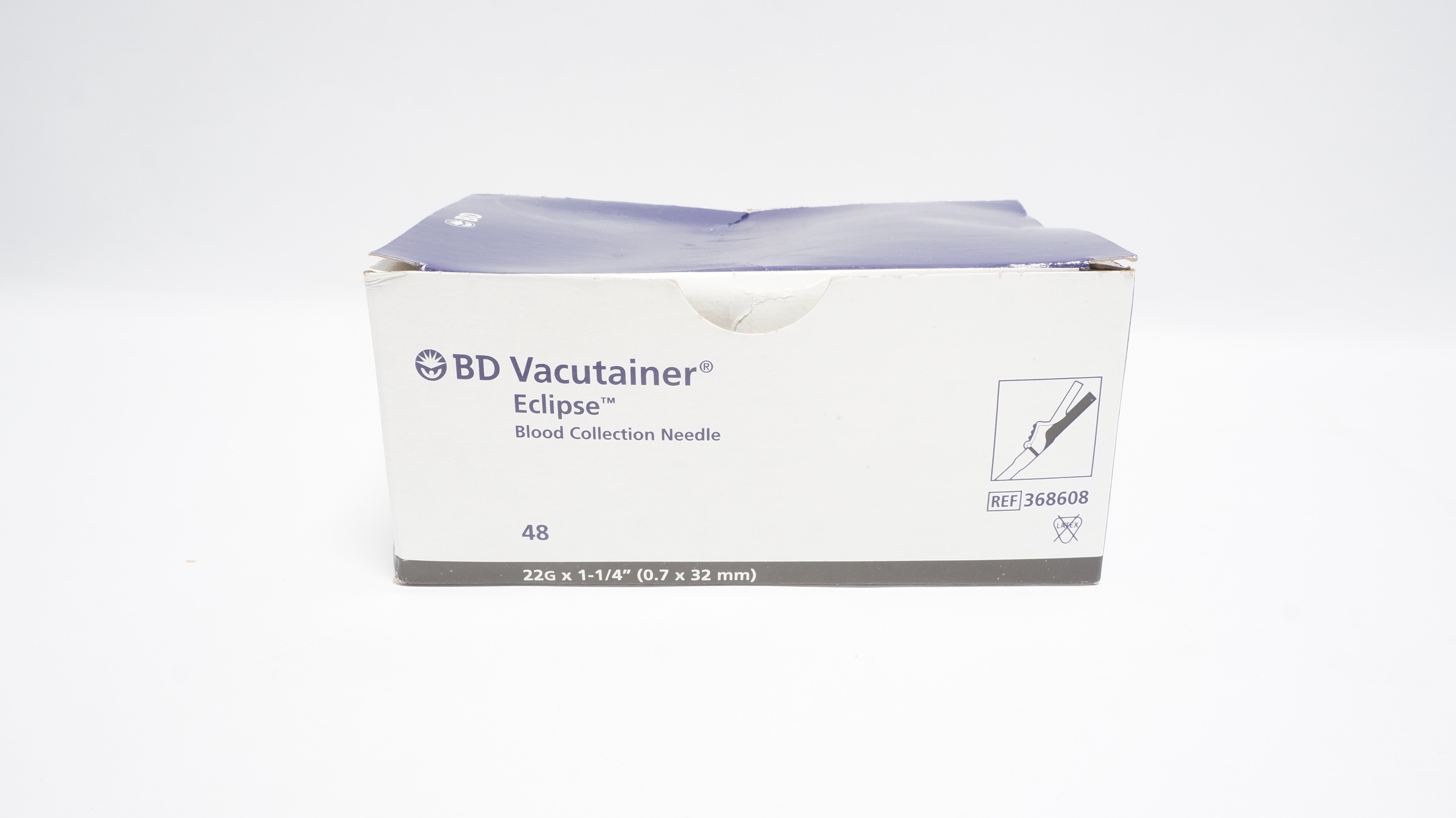 BD 368608 Vacutainer Eclipse Blood Collection Ndle 22Gx1-1/4inch - Box of 44 (x)