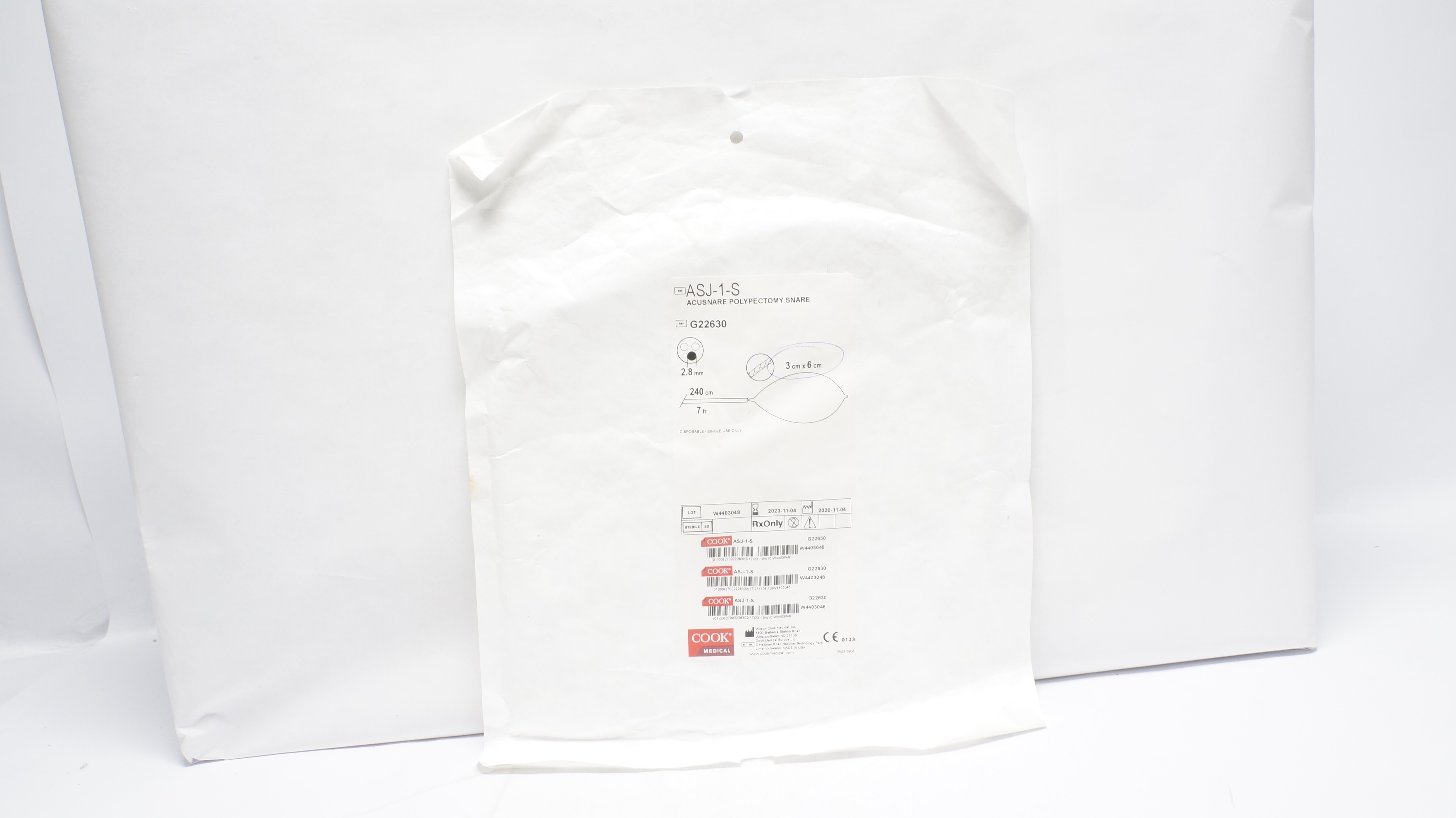Cook Medical G22630 Acushare Polypectomy Snare 7Fr x 240cm (x)