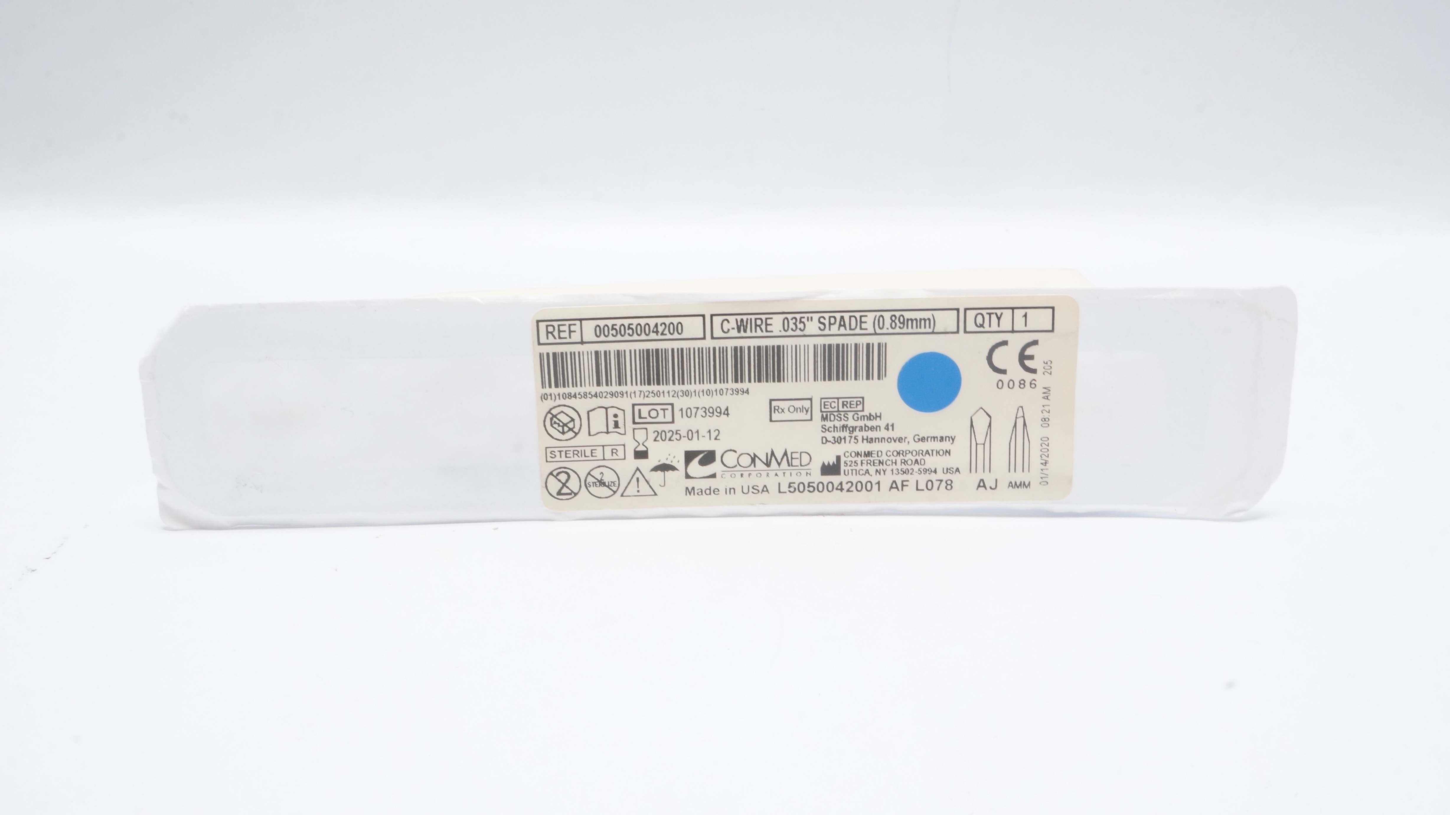 ConMed 00505004200 C-Wire .035inch Spade