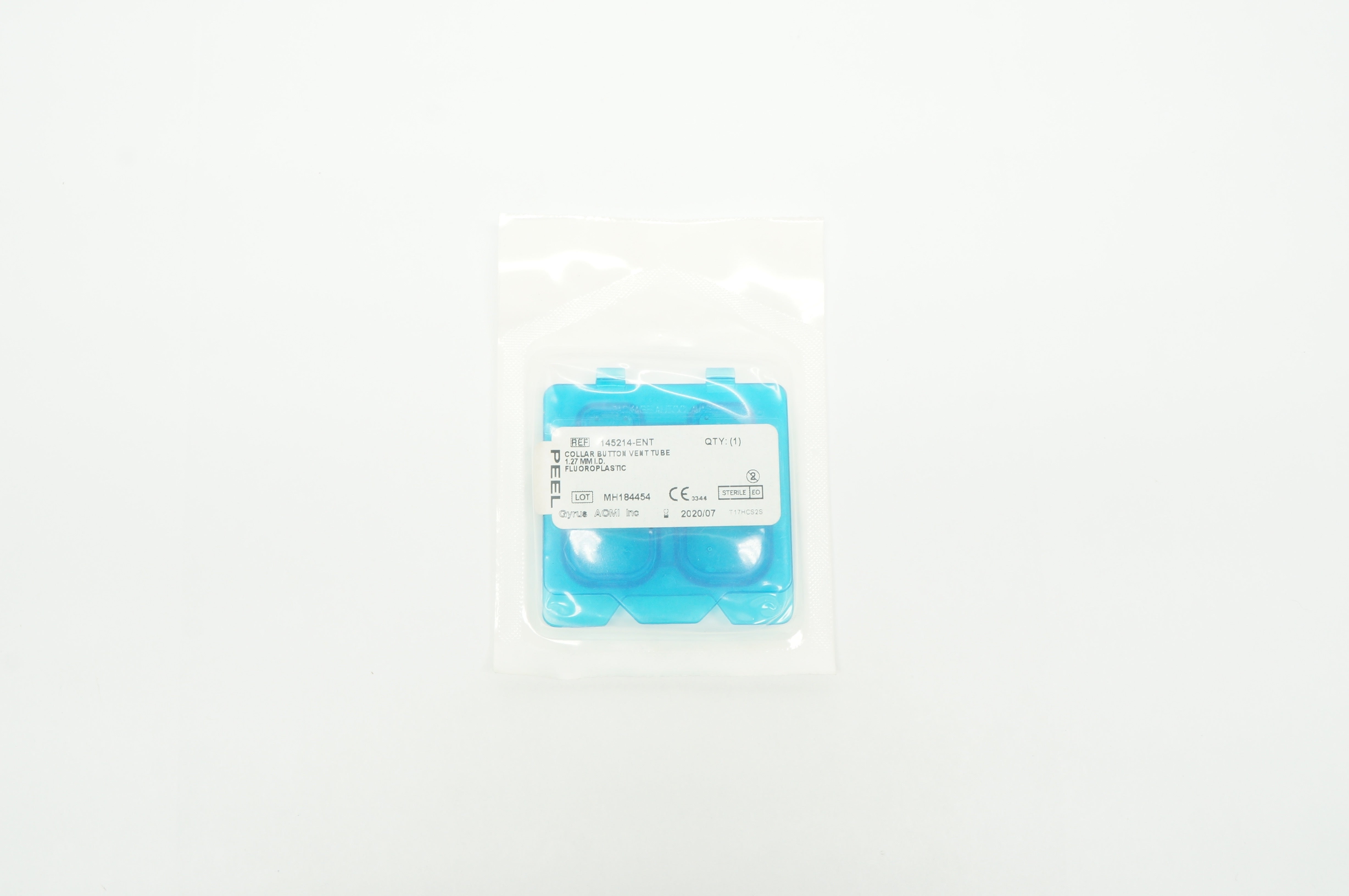 Gyrus ACMI 145214ENT Collar Button Vent Tube 1.27mm ID Fluoroplastic (x)