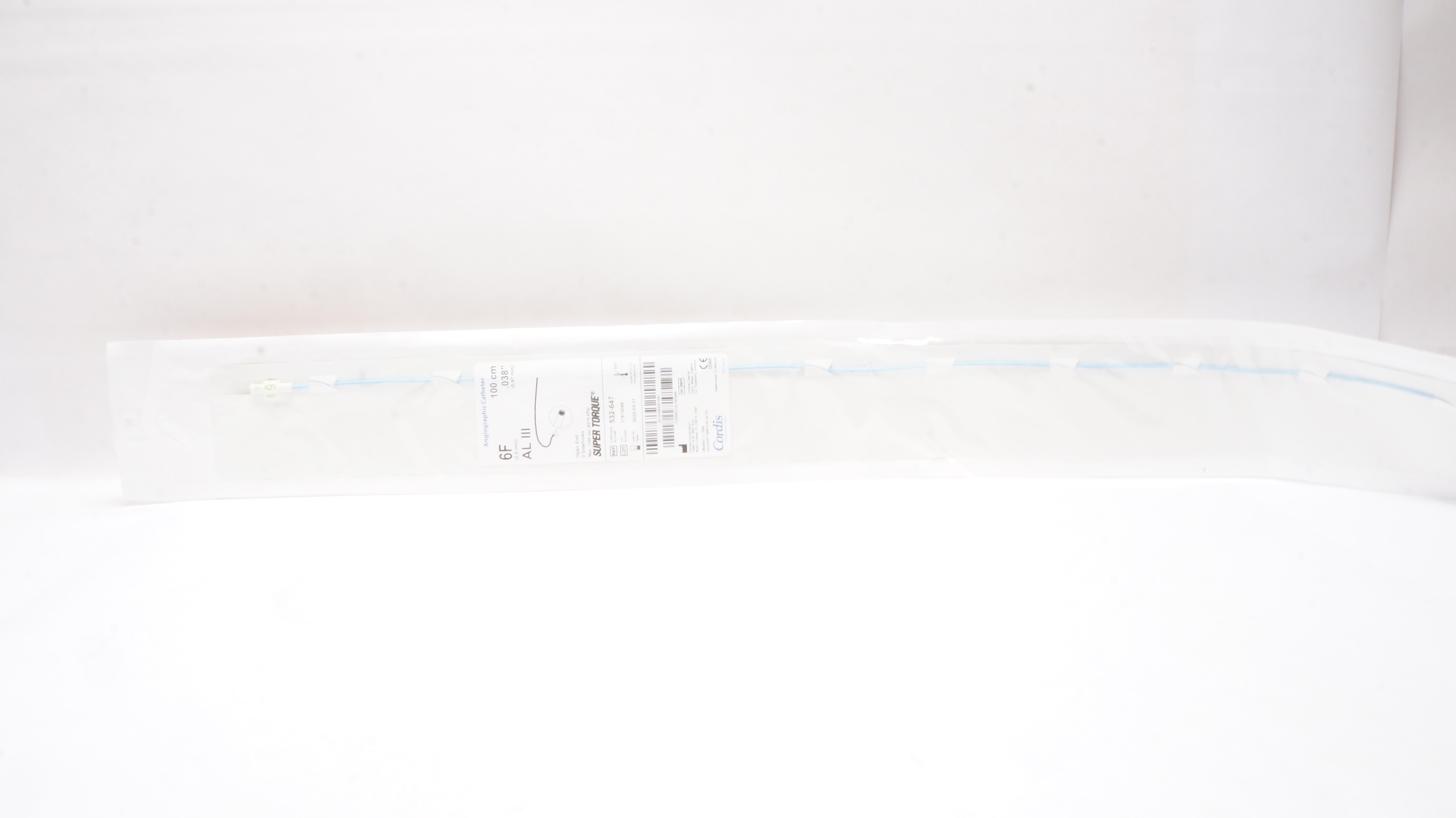 Cordis 532-647 AL III Super Torque Angiographic Cath. 6F x 100cm x .038inch (x)