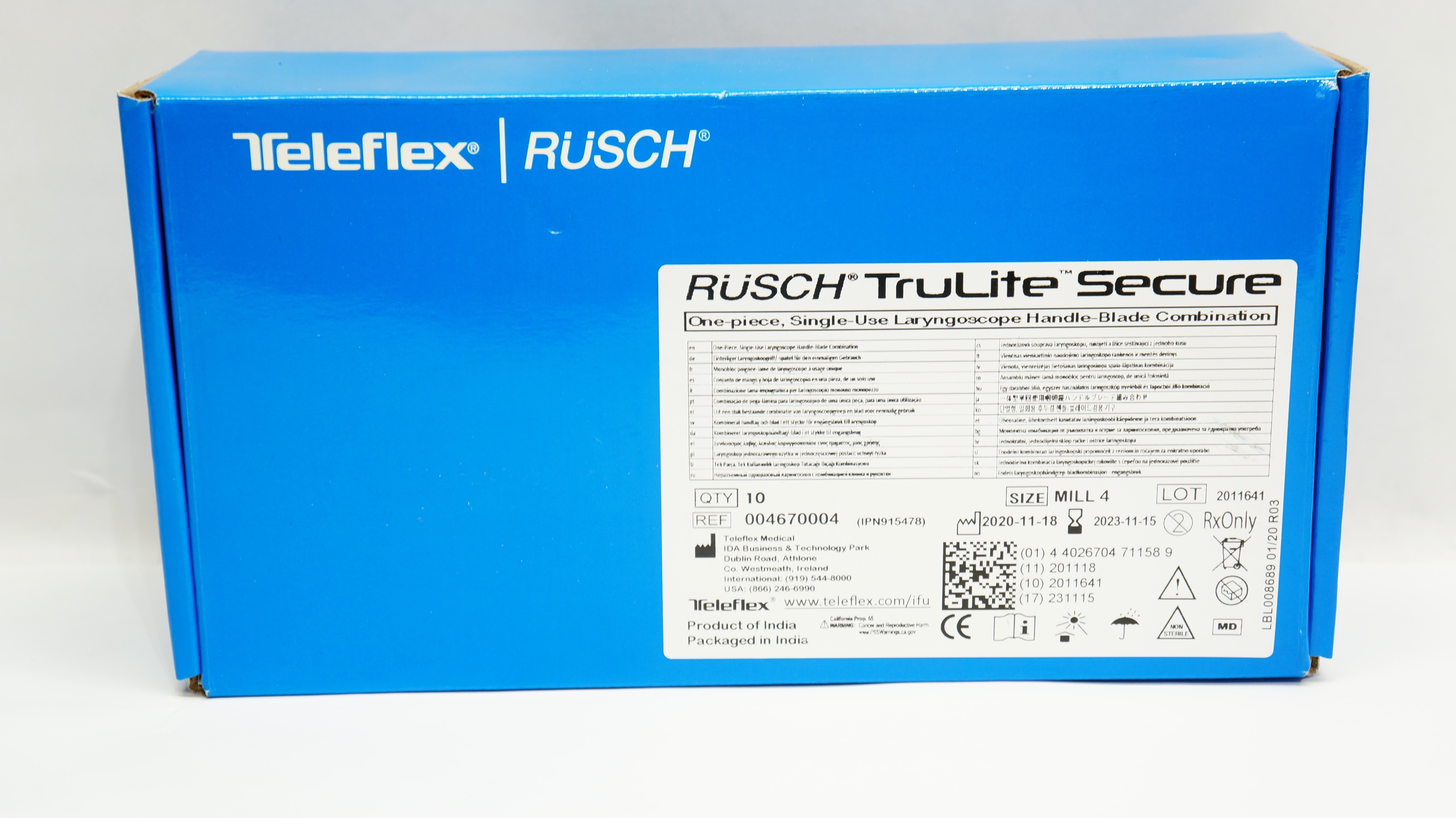 Teleflex 004670004 Laryngoscope Handle-Blade Combination Mill4 (x ...
