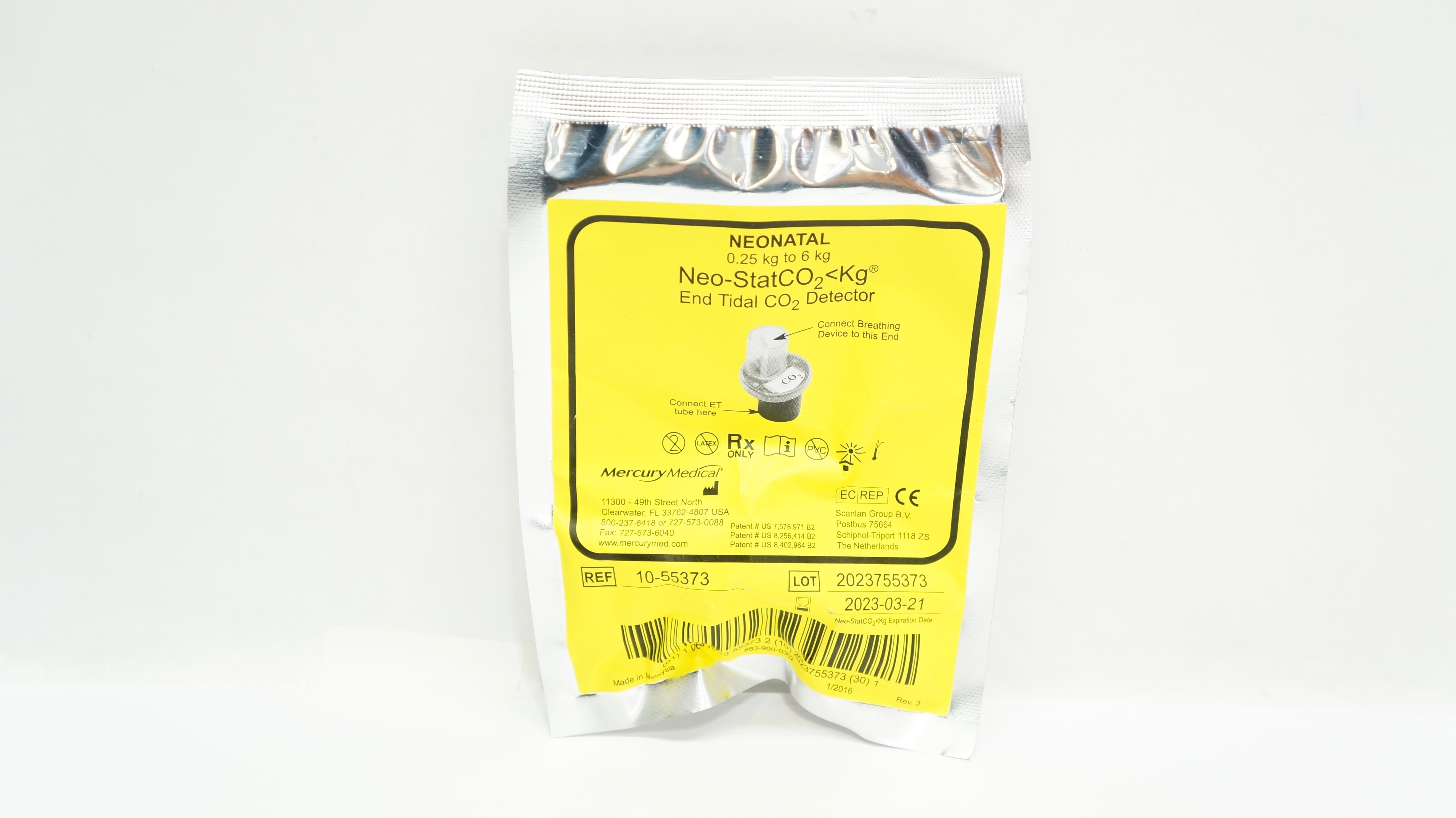 Mercury Medical 10-55373 NEONATAL Neo-StatCO2<Kg End Trial CO2 Detector (x)