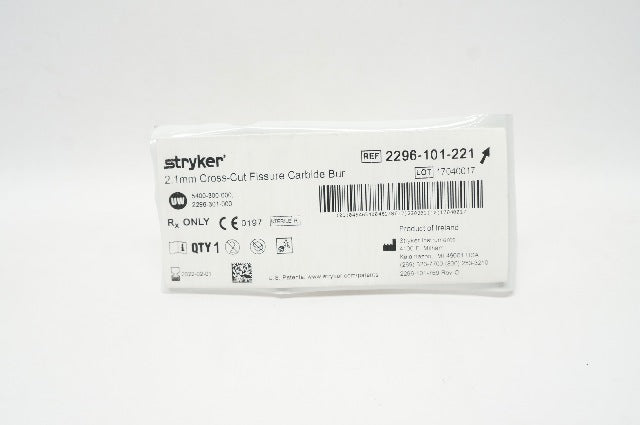 Stryker 2296-101-221 2.1mm Cross-Cut Fissure Carbide Bur (x)