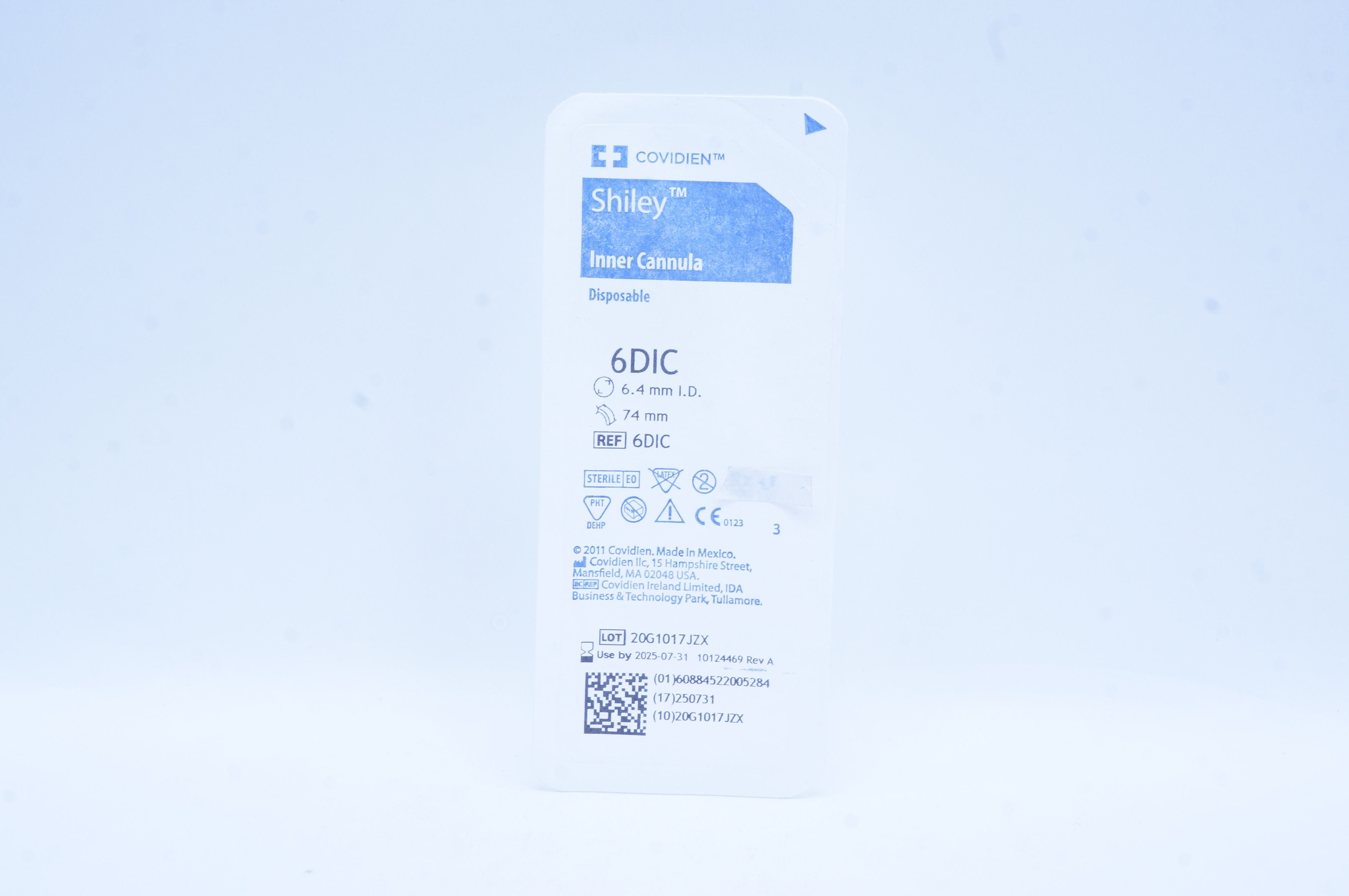 Covidien 6DIC Shiley Inner Cannula Disposable 6.4mm I.D. x 74mm