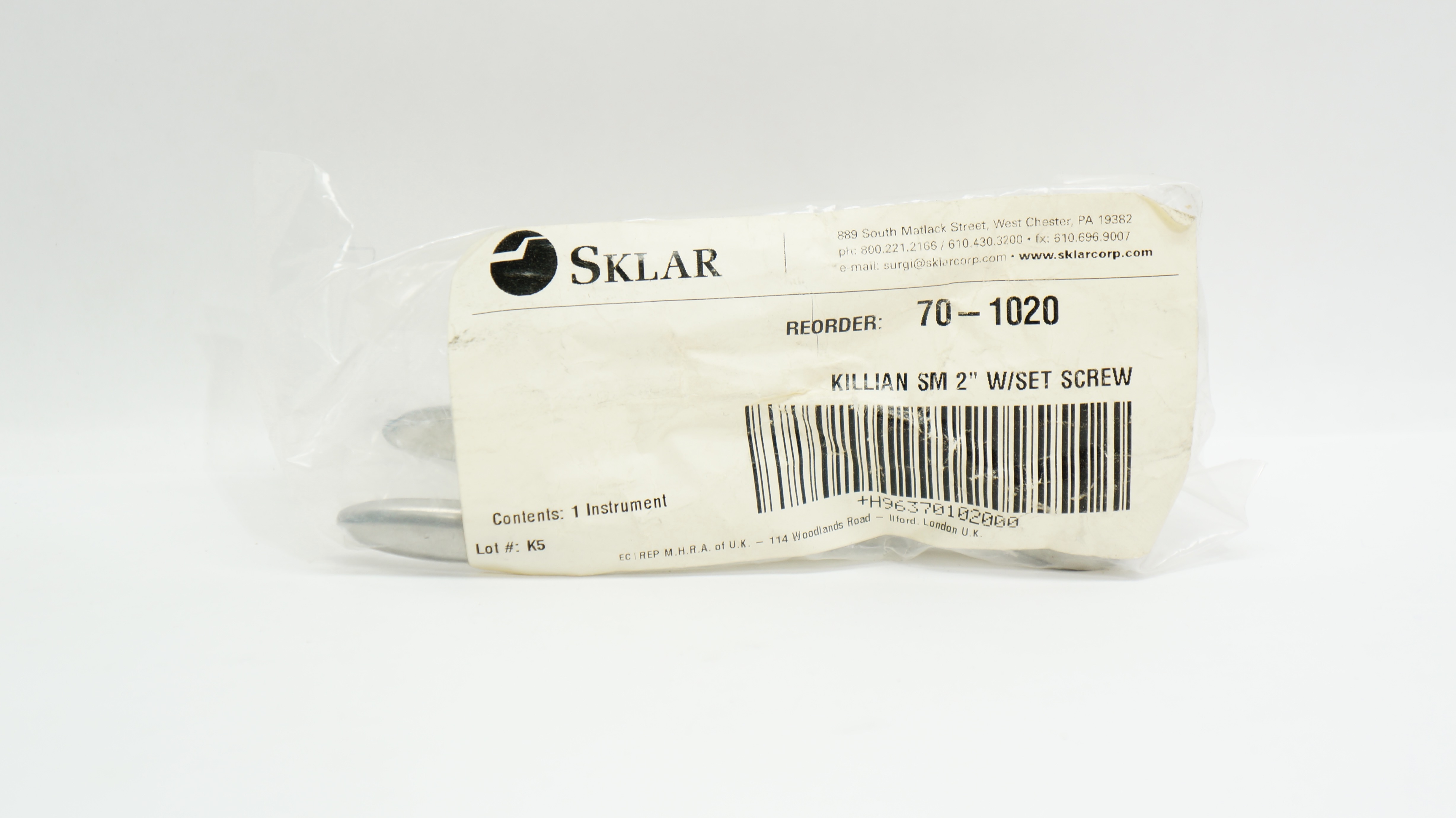 Sklar 701020 Killian SM 2In W/Set Screw