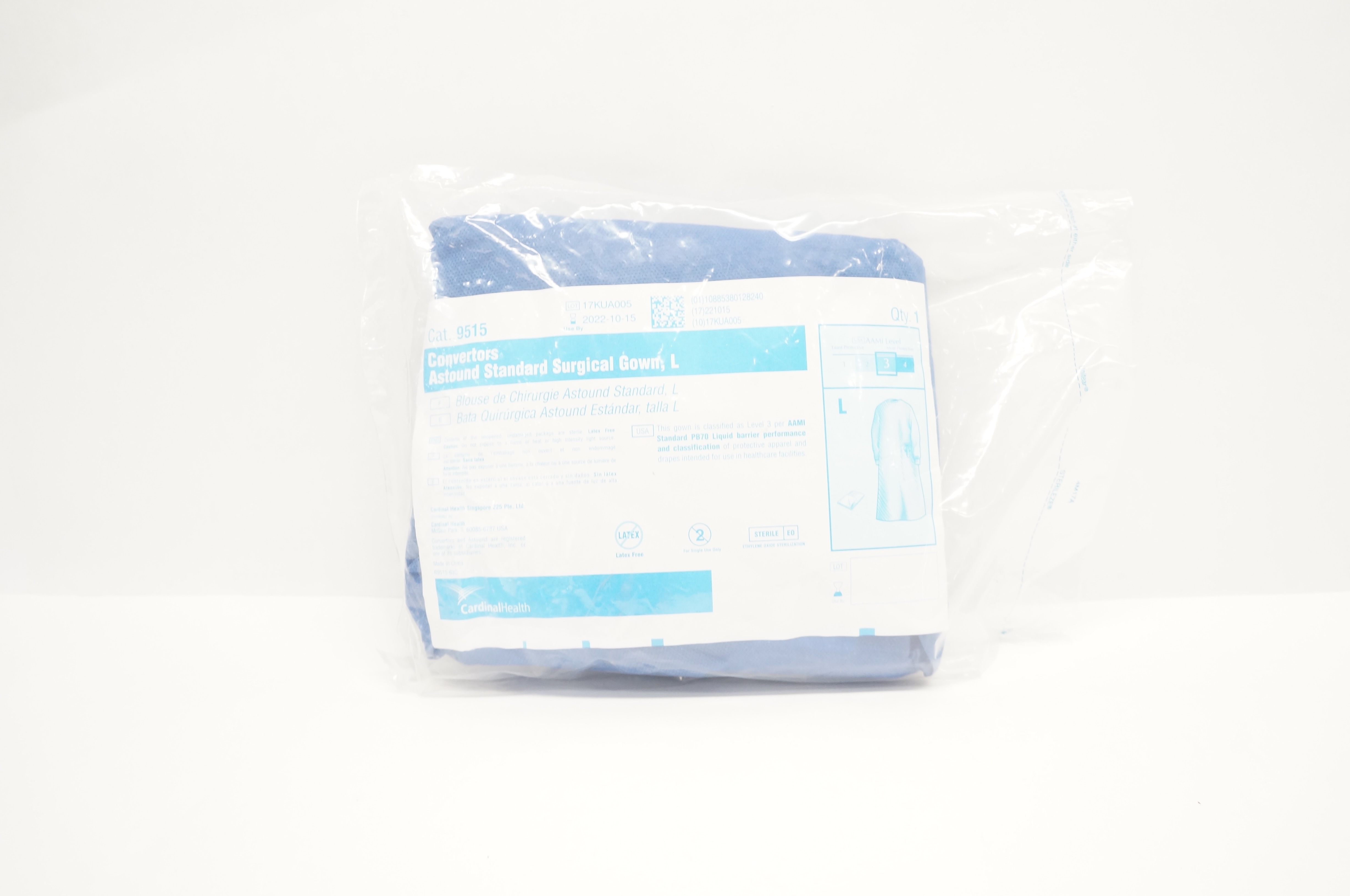 Cardinal Health 9515 Convertors Astound Standard Surgical Gown L (x)