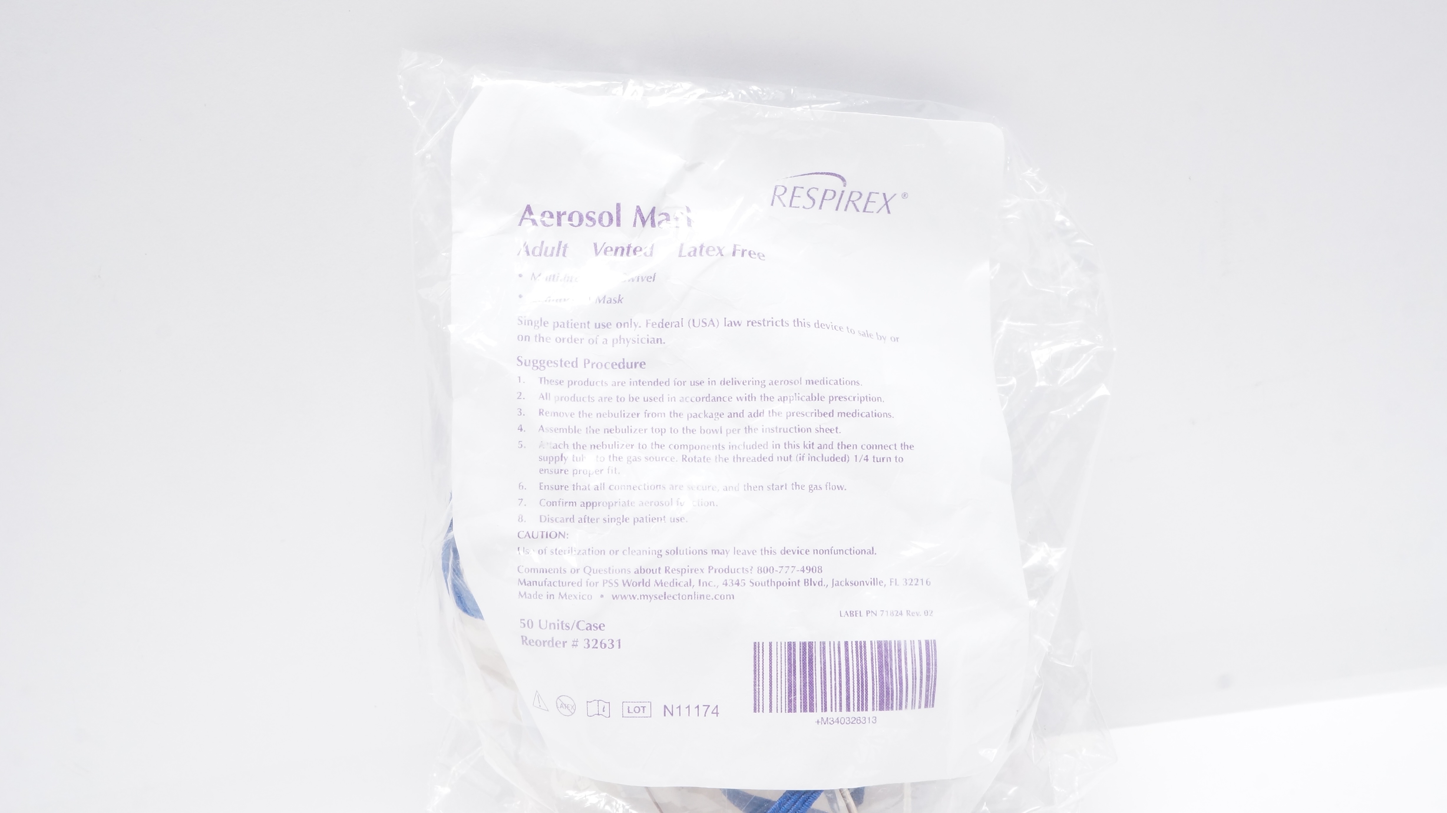 Respirex 32631 Adult Vented Aerosol Mask