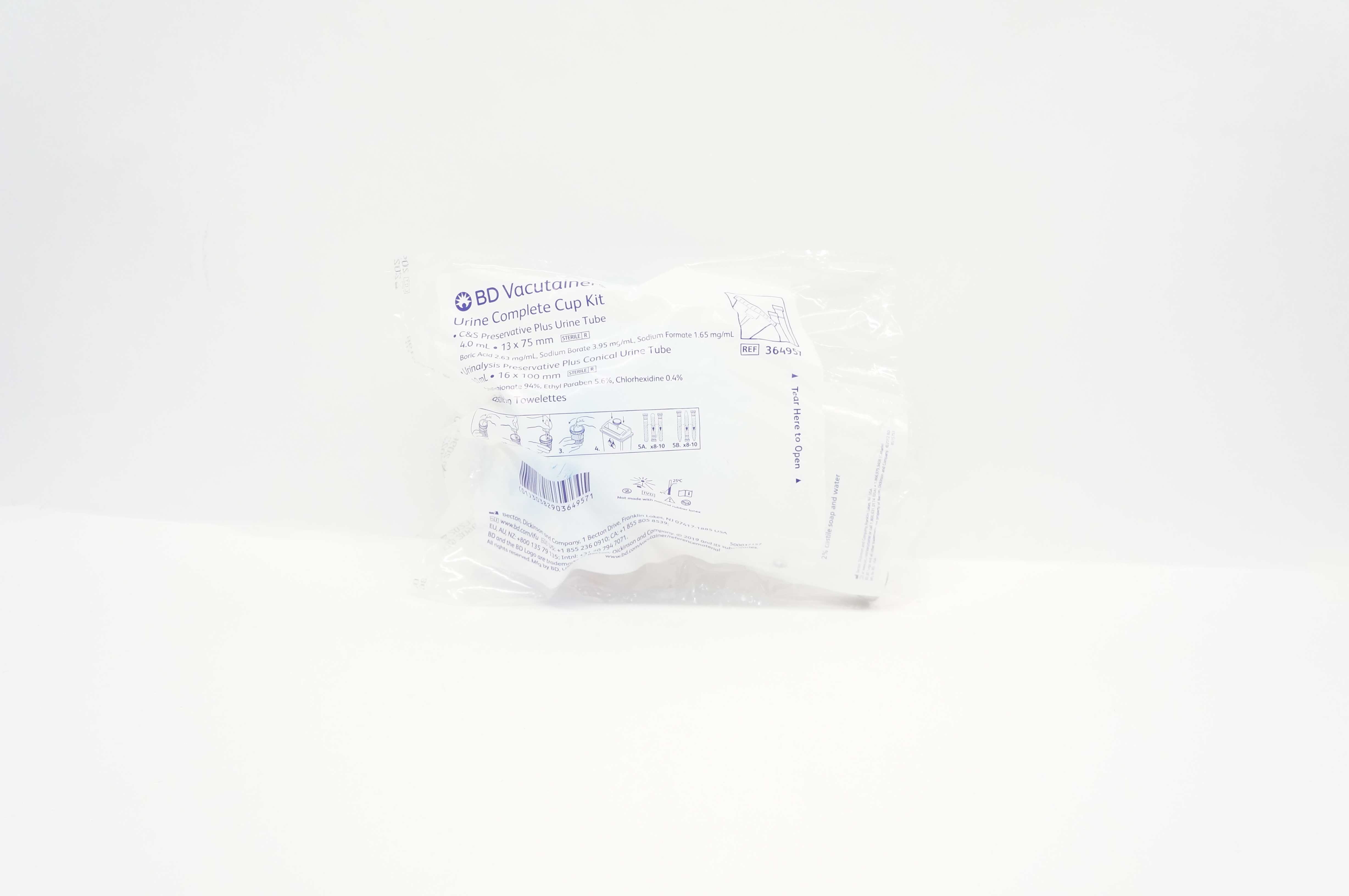 BD 364957 Vacutainer Urine Complete Cup Kit