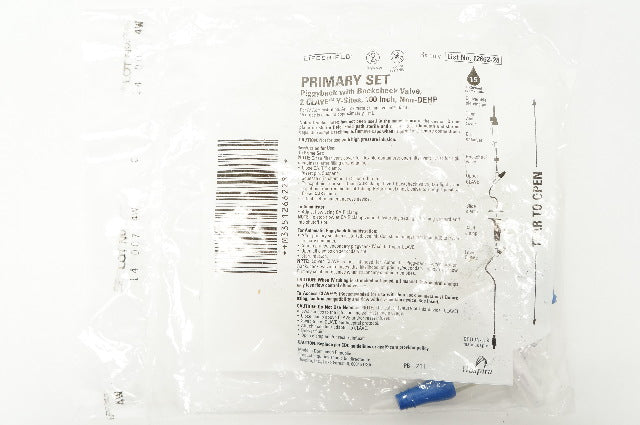 12662 Hospira 12662-28 Primary Set Piggyback 2 Clave Y-Sites, 100 Inch