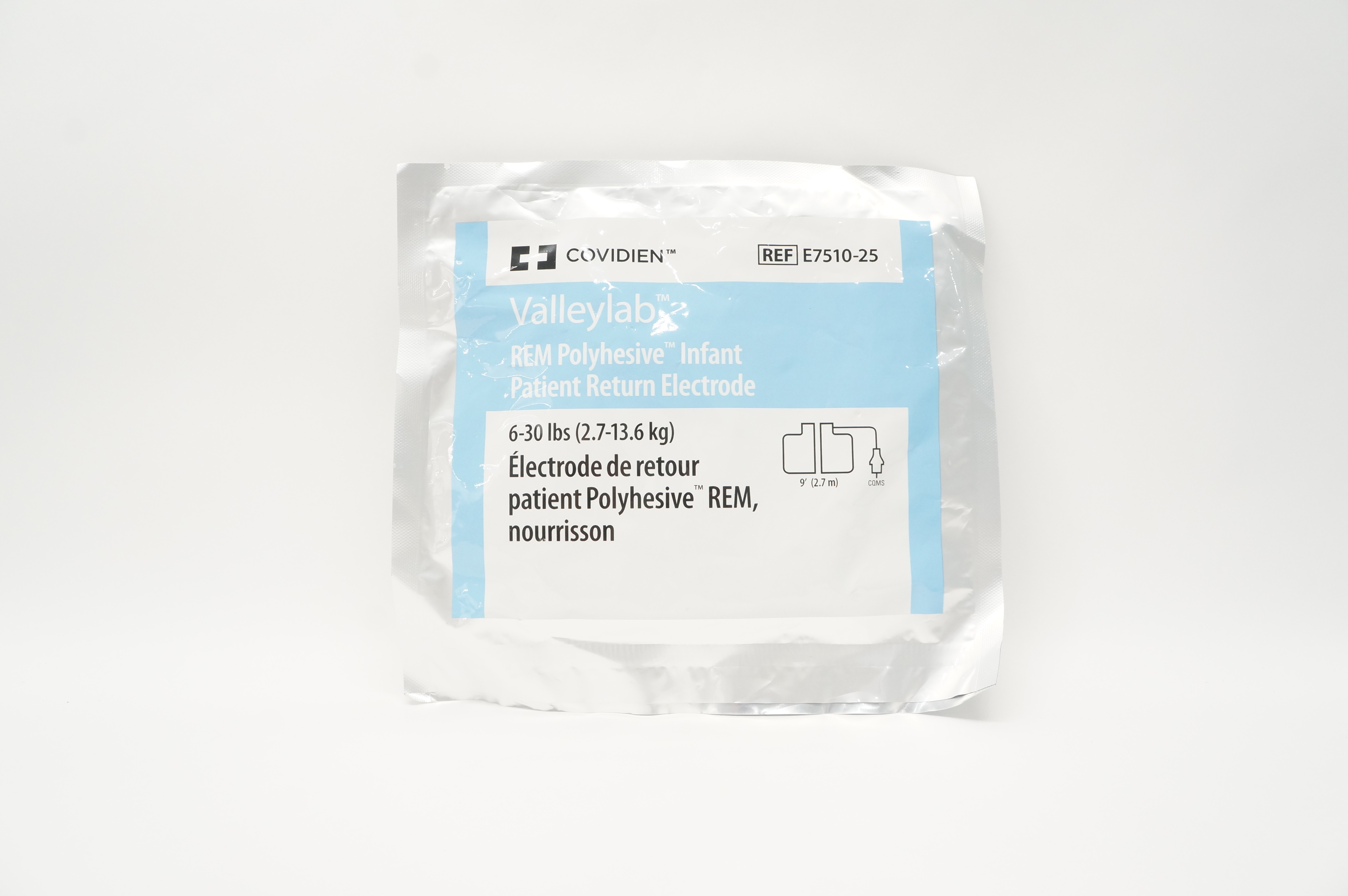 Covidien E7510-25 Valleylab REM Polyhesive Infant Patient Electrode 6-30lbs (x)