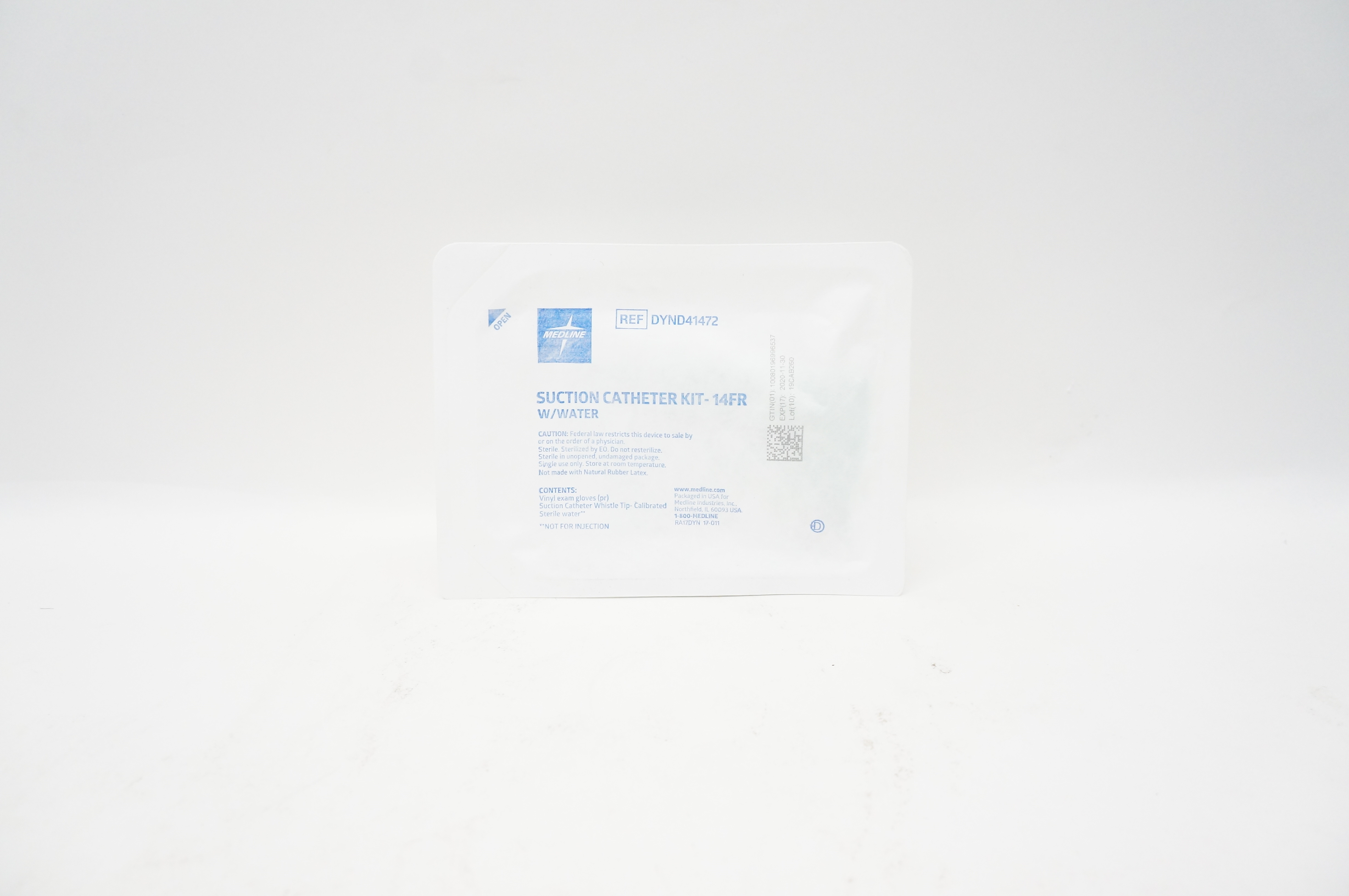 Medline DYND41472  Suction Cath Kit 14Fr. W/Water