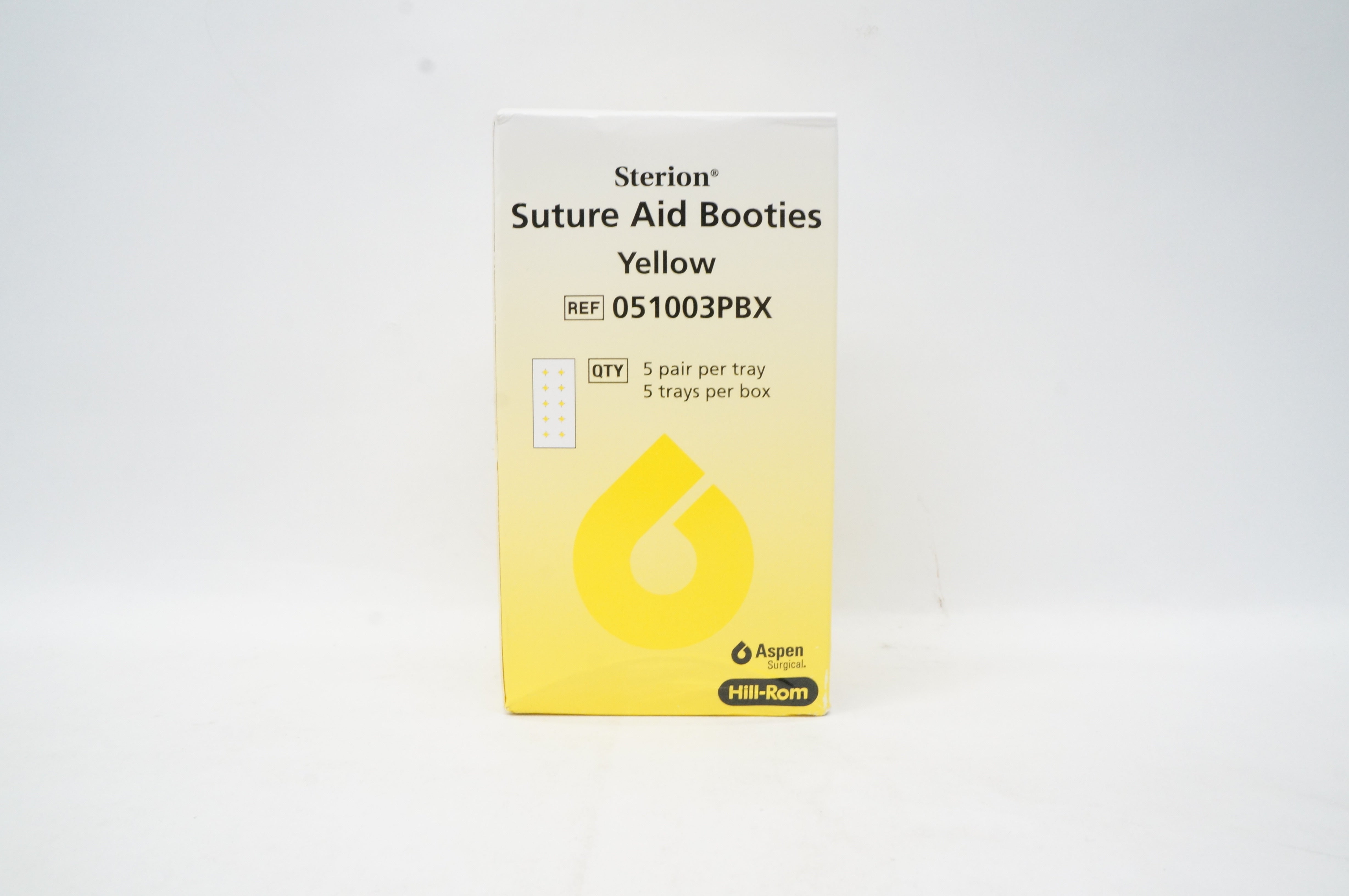 Aspen 051003PBX Sterion Stre. Aid Booties Yellow - Box of 50