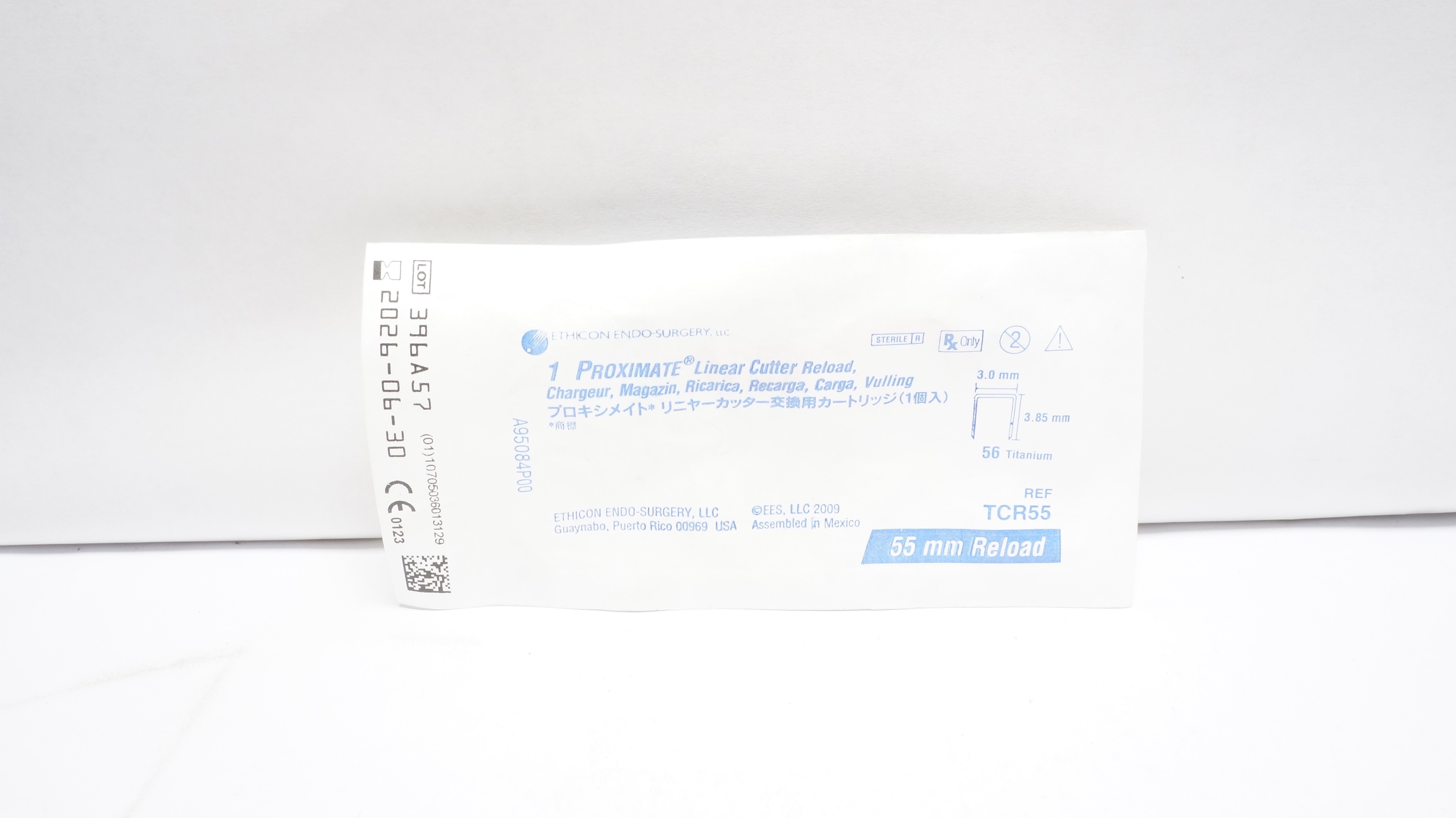 Ethicon TCR55 1 Proximate Linear Cutter 55mm Reload 56 Titanium 3.0mm x 3.85mm