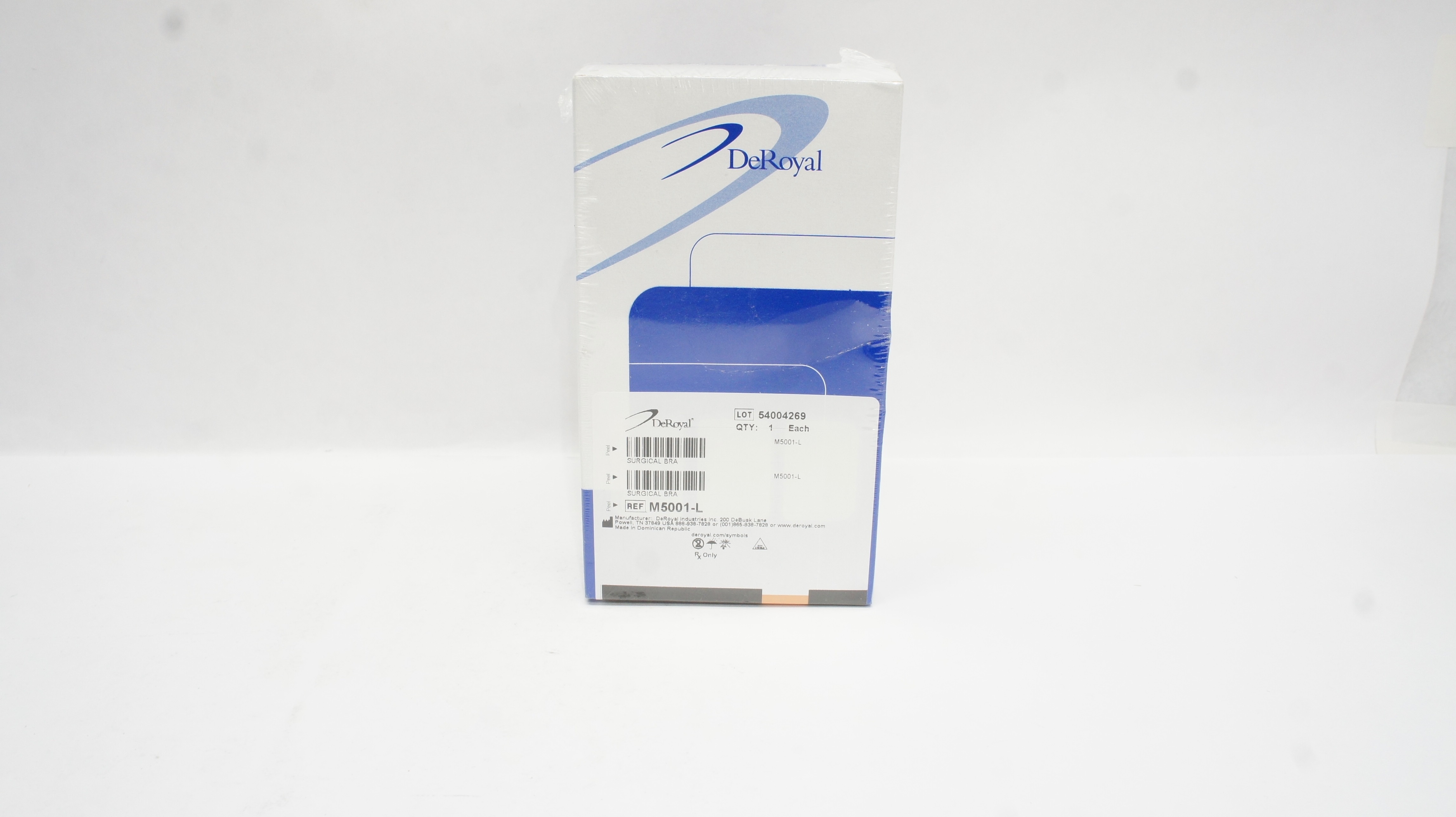 DeRoyal M5001-L Surgical Bra Large Chest Circumference 40 - 43inch