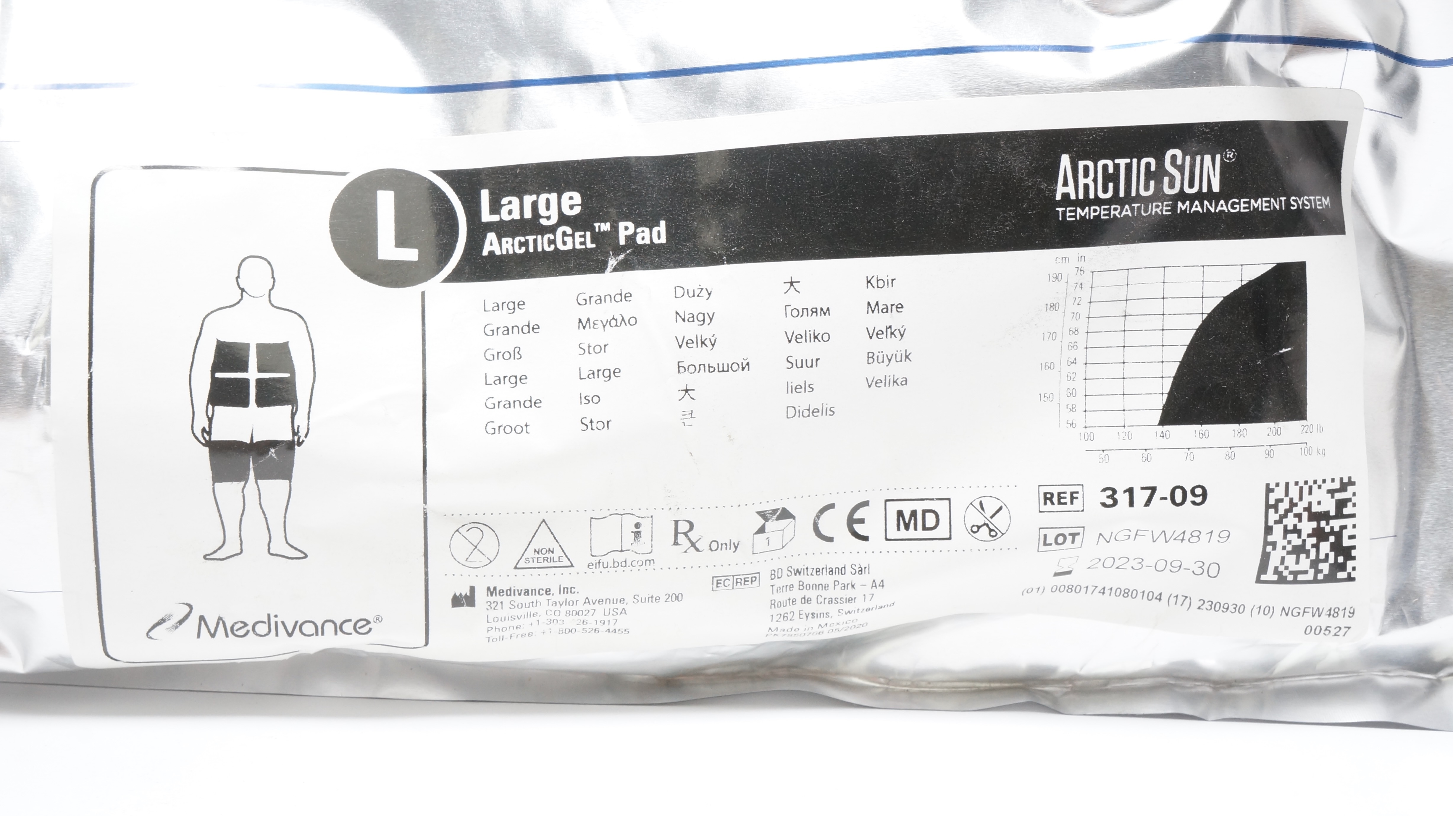 Medivance 317-09 ArcticGel Arctic Sun Pad Large Kit (x)