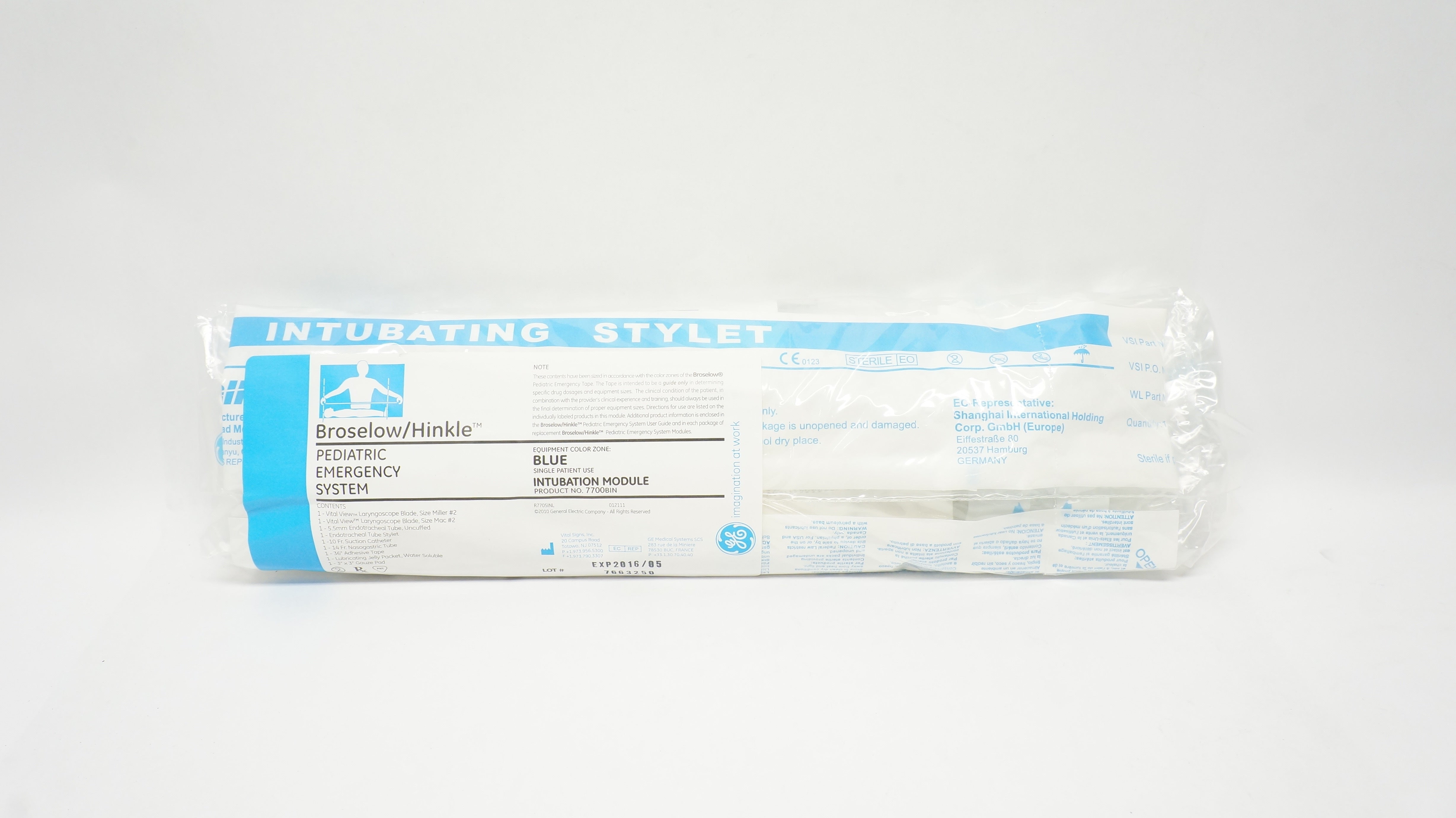 Vital Signs 7700BIN Broselow/Hinkle Blue Intubation Module (x)
