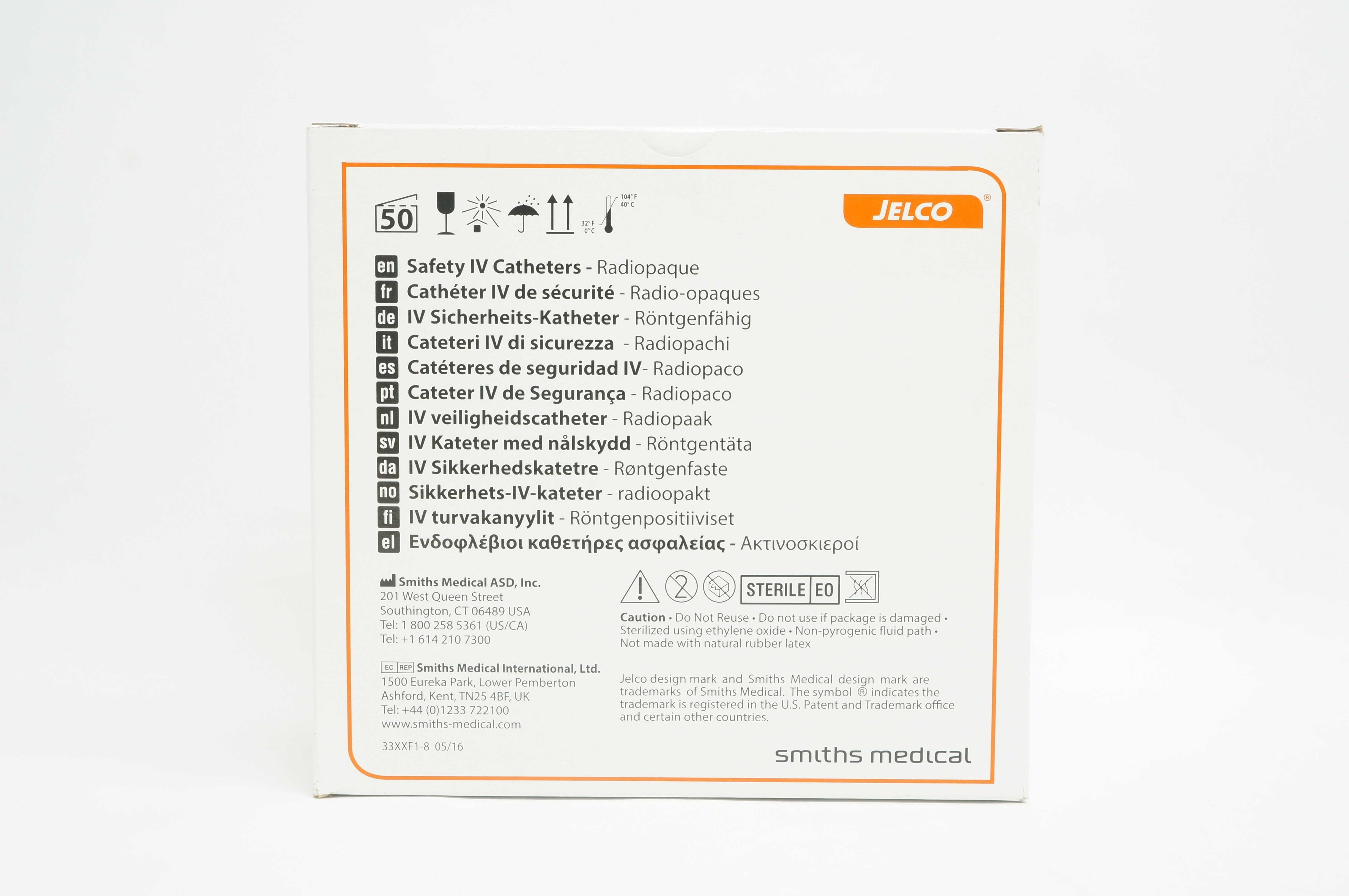 Smiths Medical 3065 Jelco ProtectIV Plus Safety Cath.18G x 1 1/4inch - Box of 50