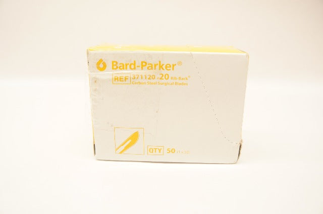 Aspen 371120 Bard-Parker Rib-Back Carbon Steel Surgical Blades #20 - Box of 50